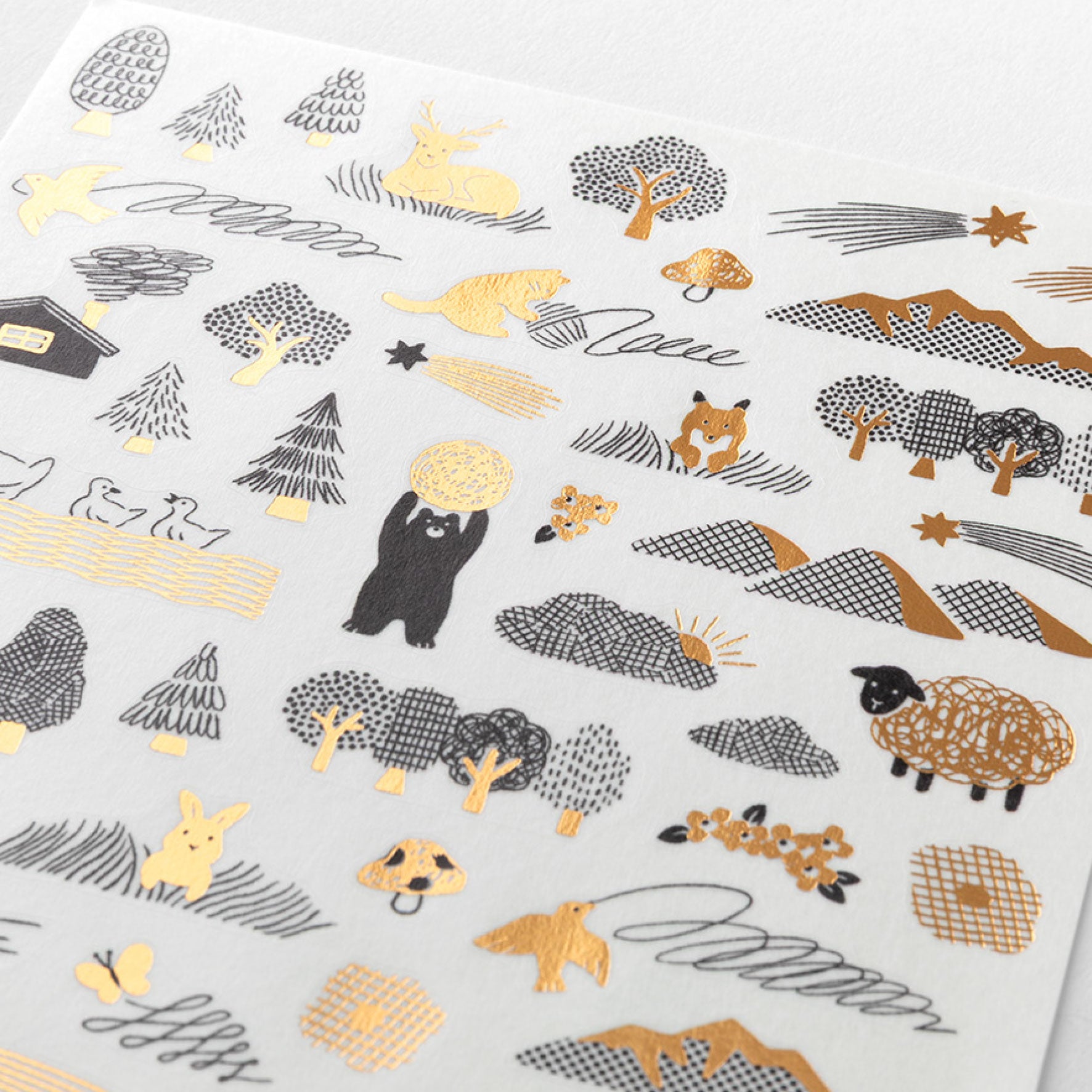 Midori - Planner Sticker - Yuru Log - Camouflage Forest (1 Sheet)