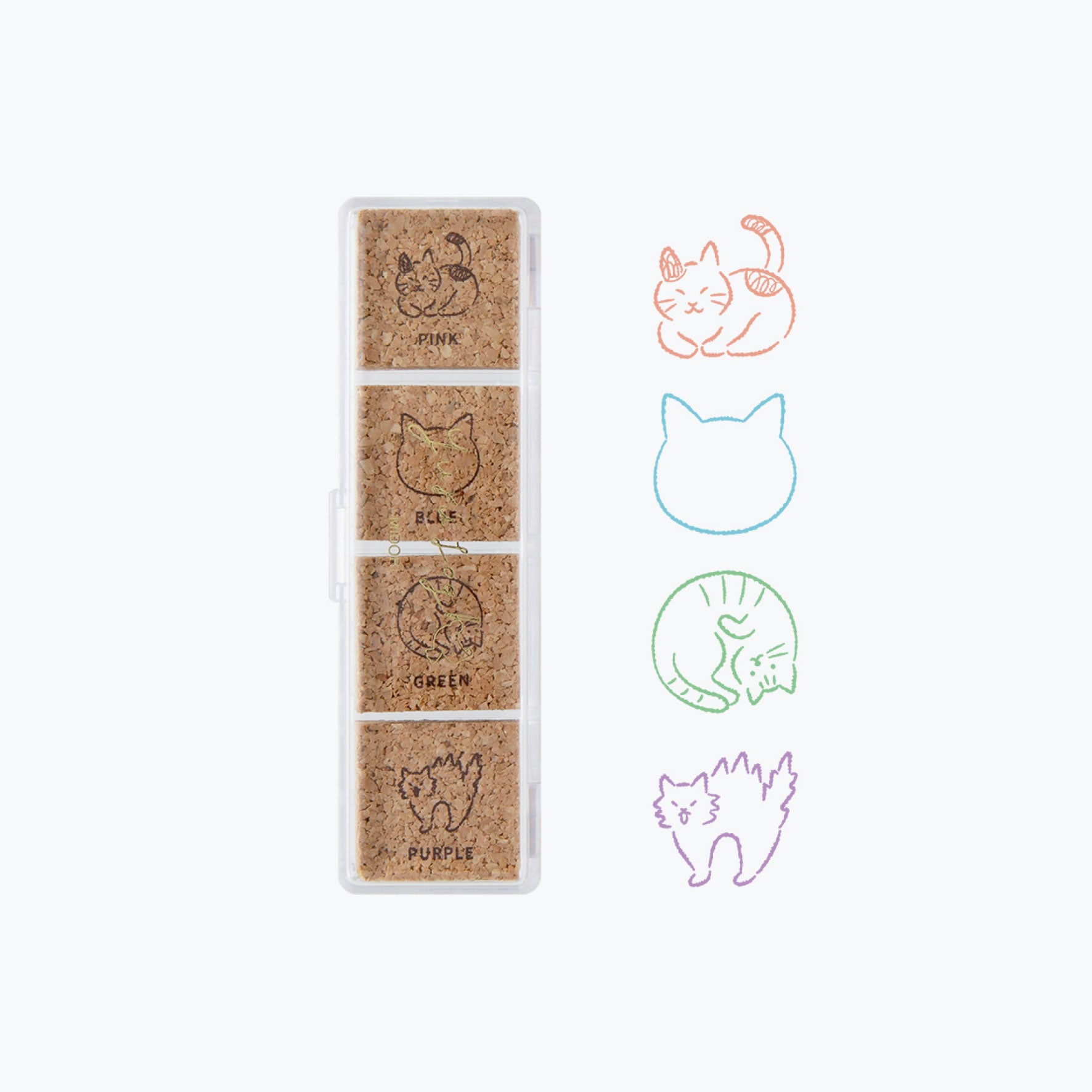 Midori - Stamp - Yuru Log - Pre-Inked - Cats