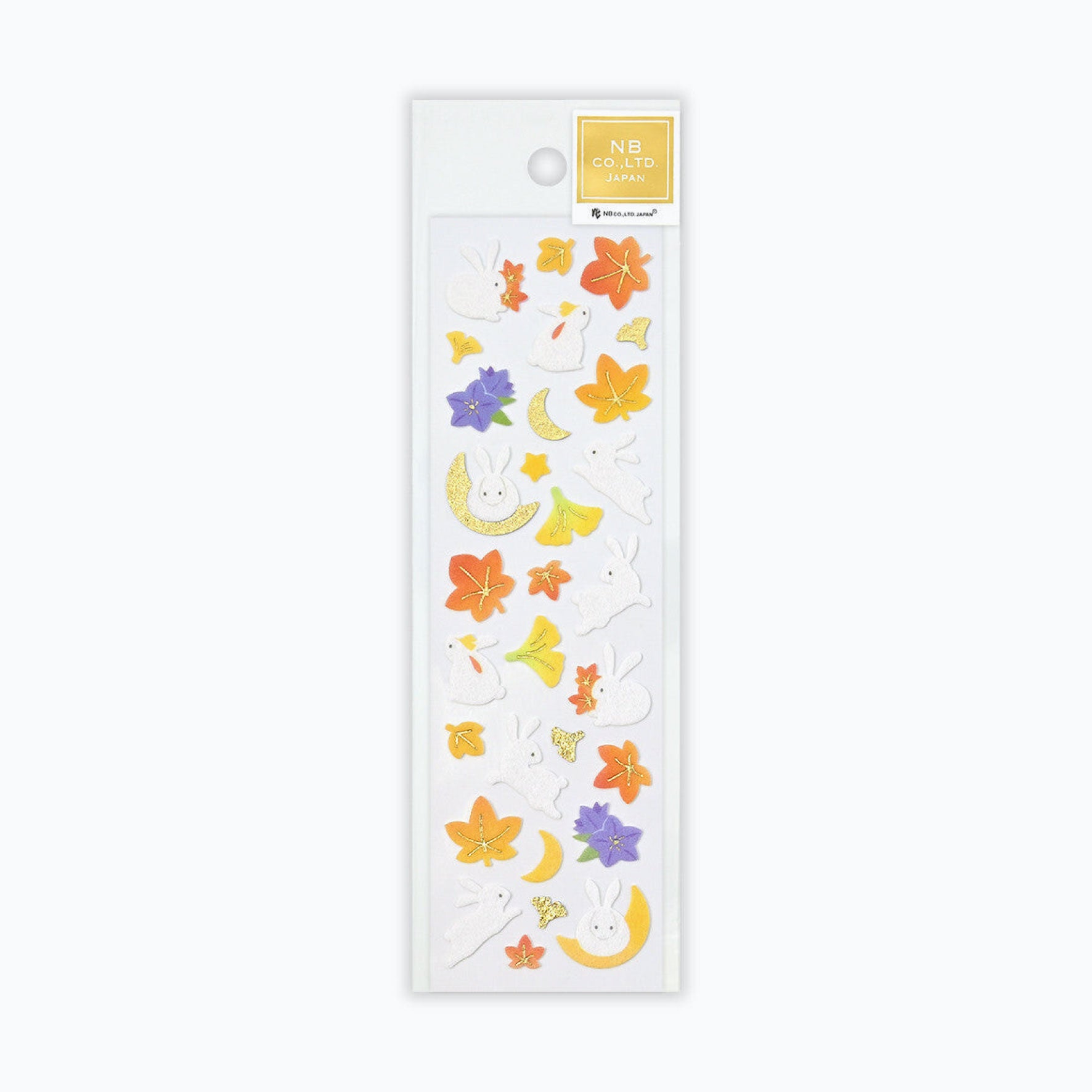 NB Japan - Planner Sticker - Gold Foil - Autumn Rabbits