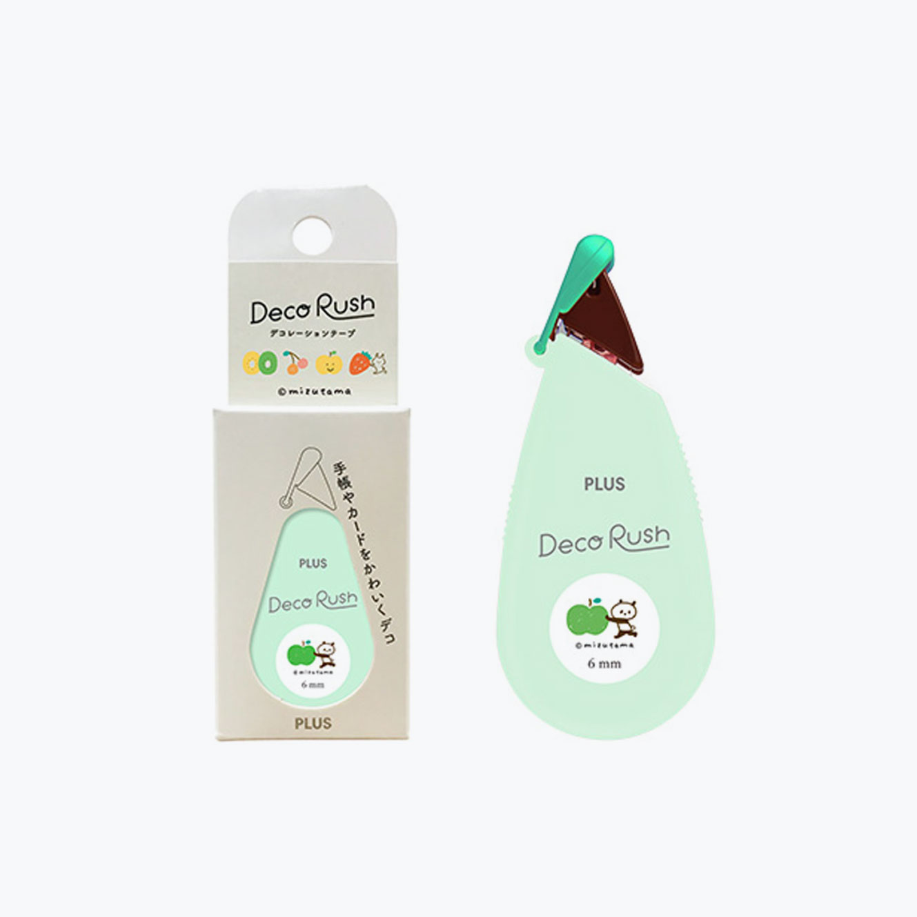 Plus - Washi Tape - Deco Rush x mizutama - 6mm - Fruits <Outgoing>