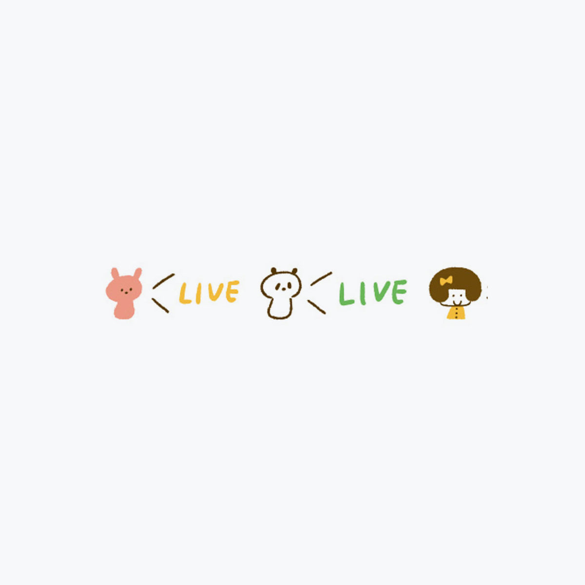 Plus - Washi Tape - Deco Rush x mizutama - 6mm - Live <Outgoing>