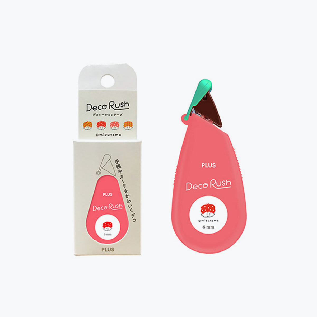Plus - Washi Tape - Deco Rush x mizutama - 6mm - Kids <Outgoing>