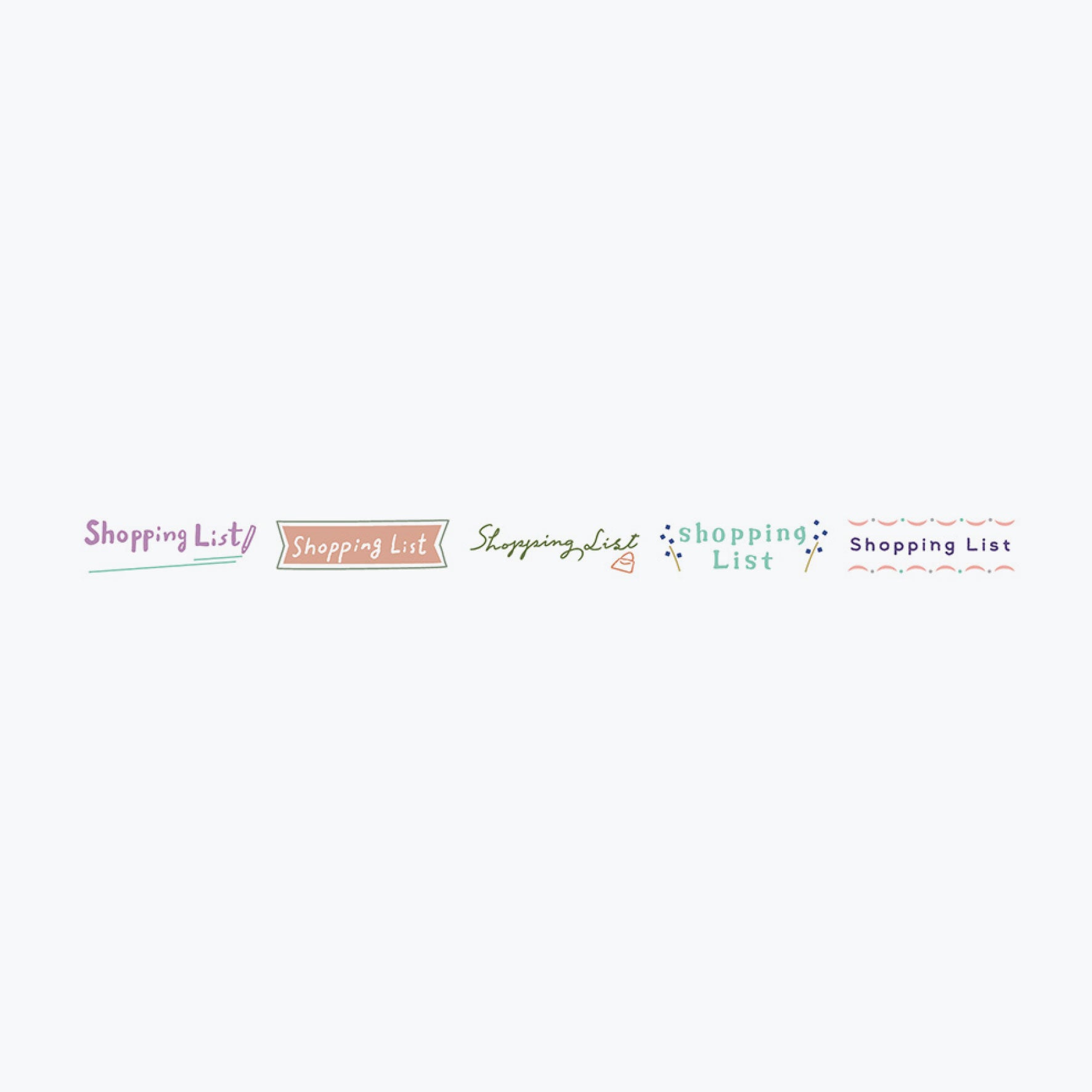Plus - Washi Tape - Deco Rush - Topic - 10mm - Shopping List