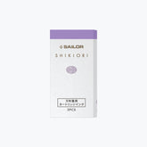 Sailor Shikiori Sansui Nadeshiko lilac cartridges in a box