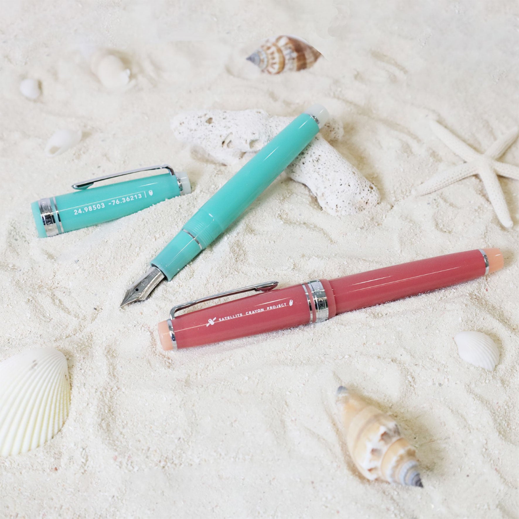 Sailor x Satellite Crayon Project - Fountain Pen - ProGear Slim - Eleuthera Island