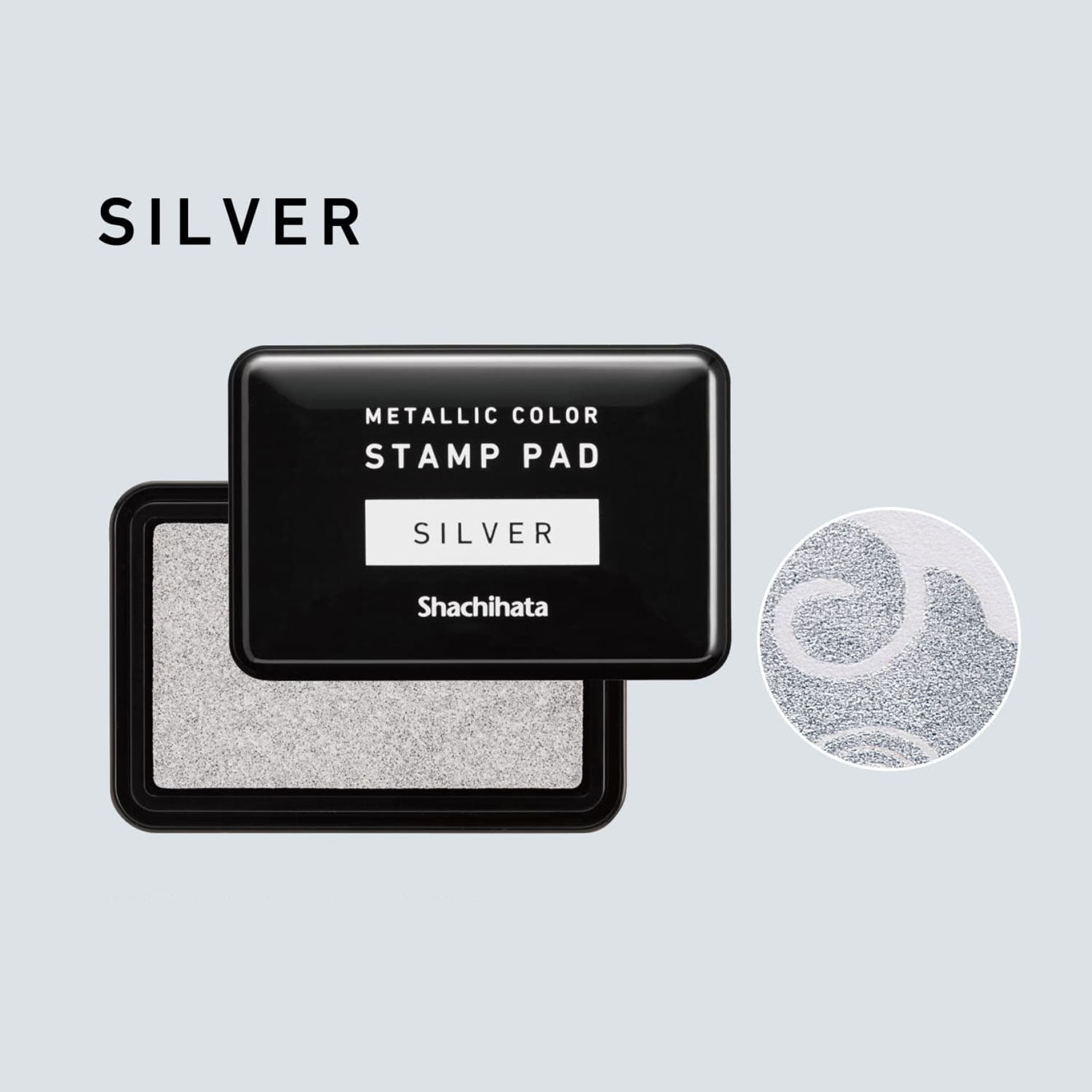 Shachihata - Stamp Pad - Metallic - Silver