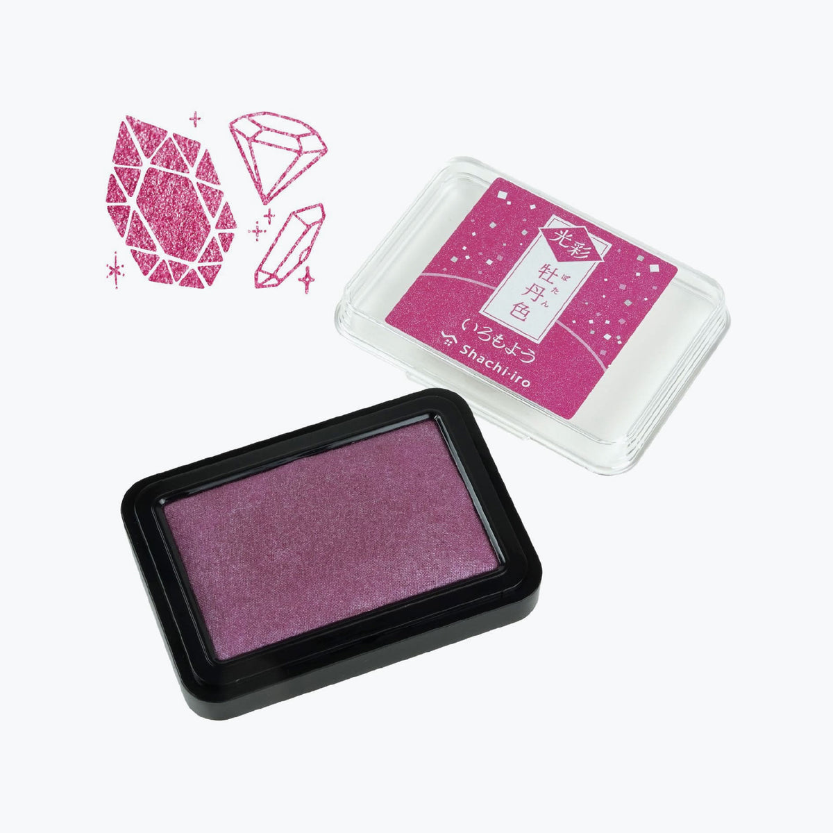 Shachihata - Stamp Pad - Oil-Based Ink - Iromoyo Kosai - Peony