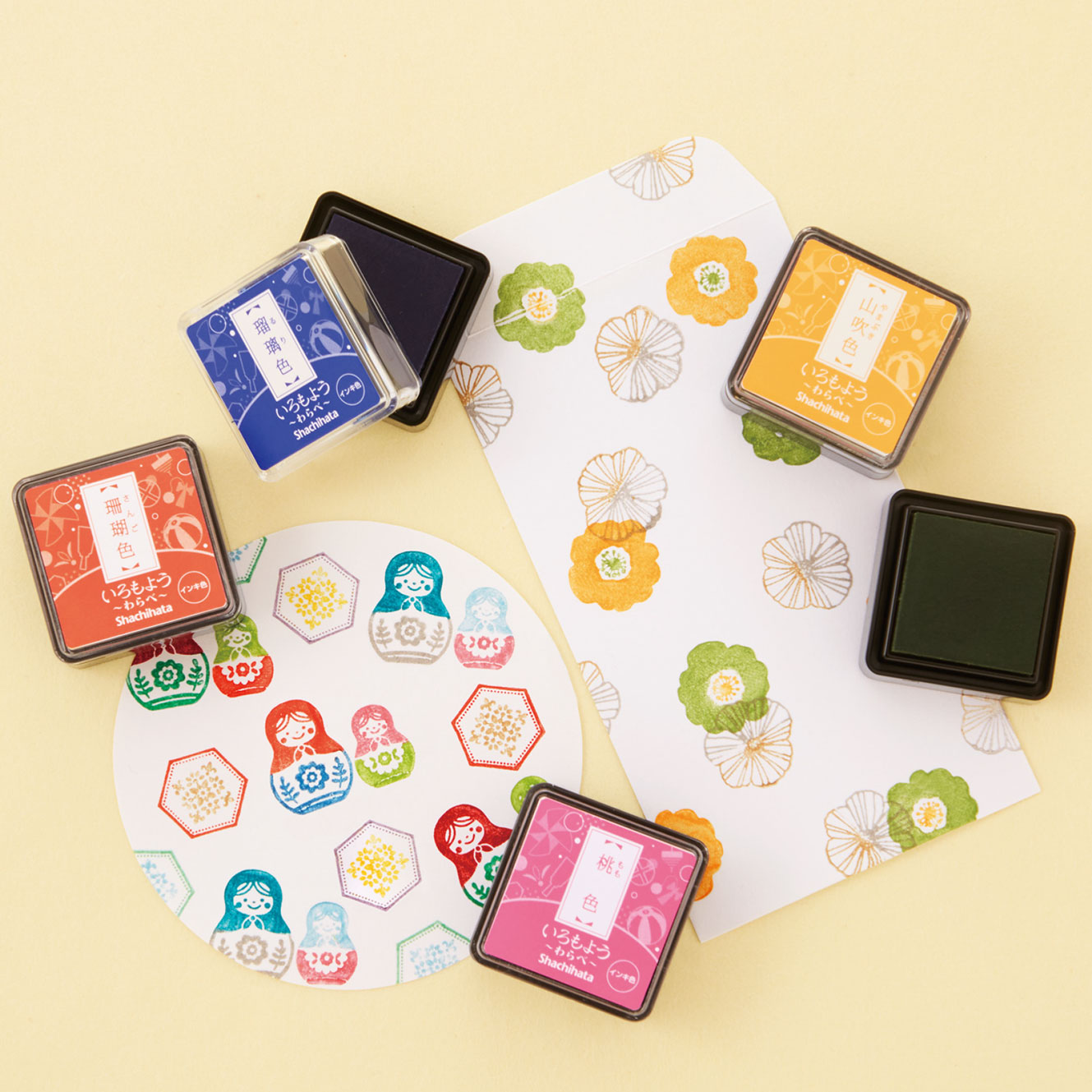 Shachihata - Stamp Pad - Oil-Based Ink - Iromoyo - Mini - HAC-S1-DYG