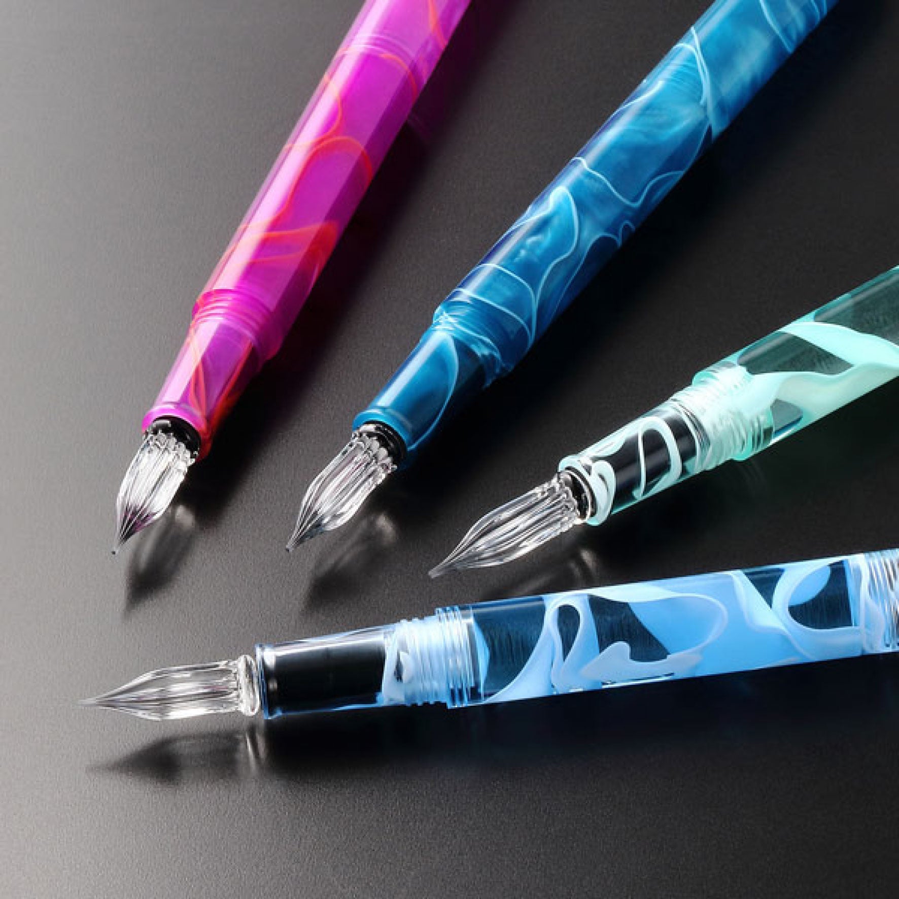 Teranishi - Calligraphy Pen - Glass Nib - Sunset Pink