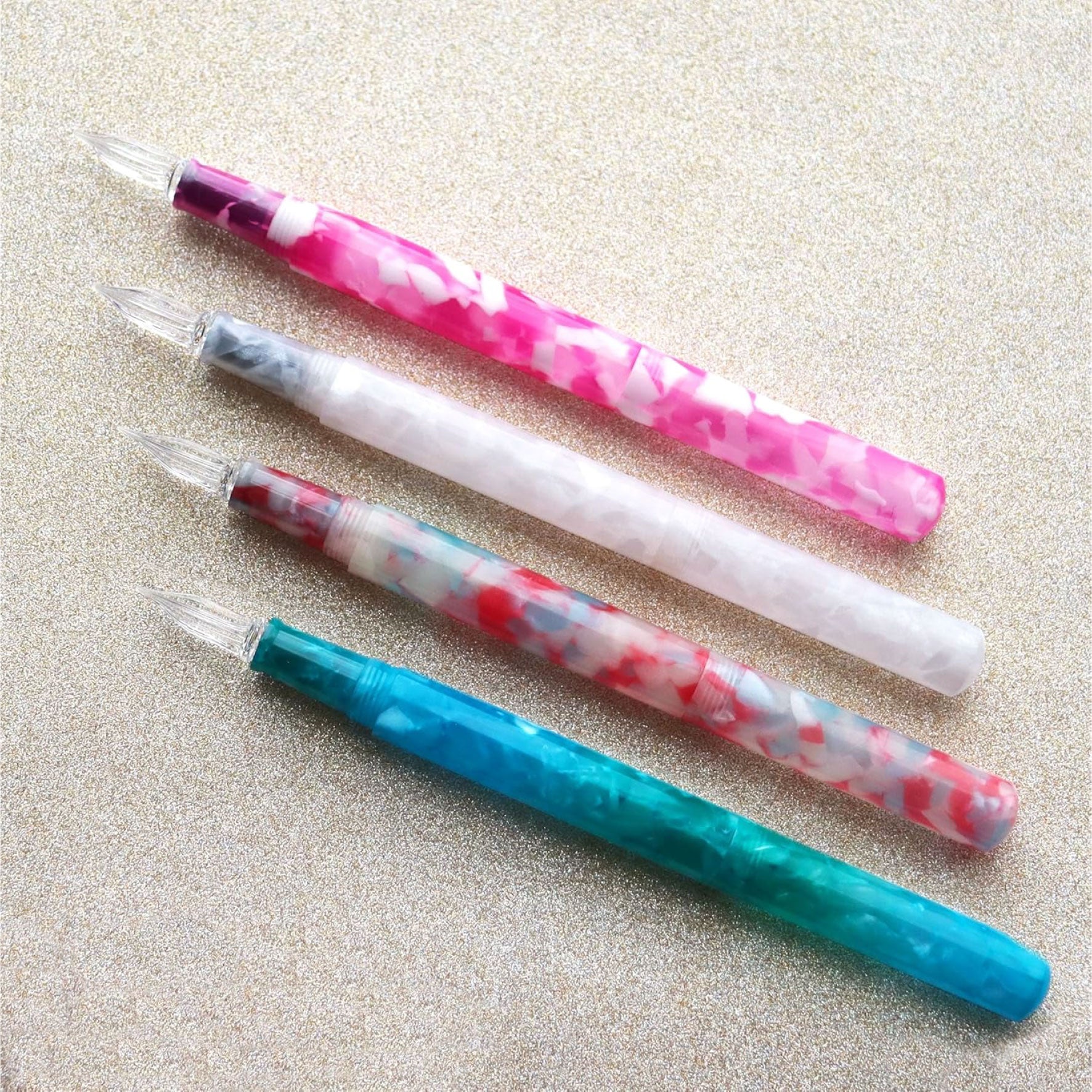 Teranishi - Calligraphy Pen - Glass Nib - Jelly - Red