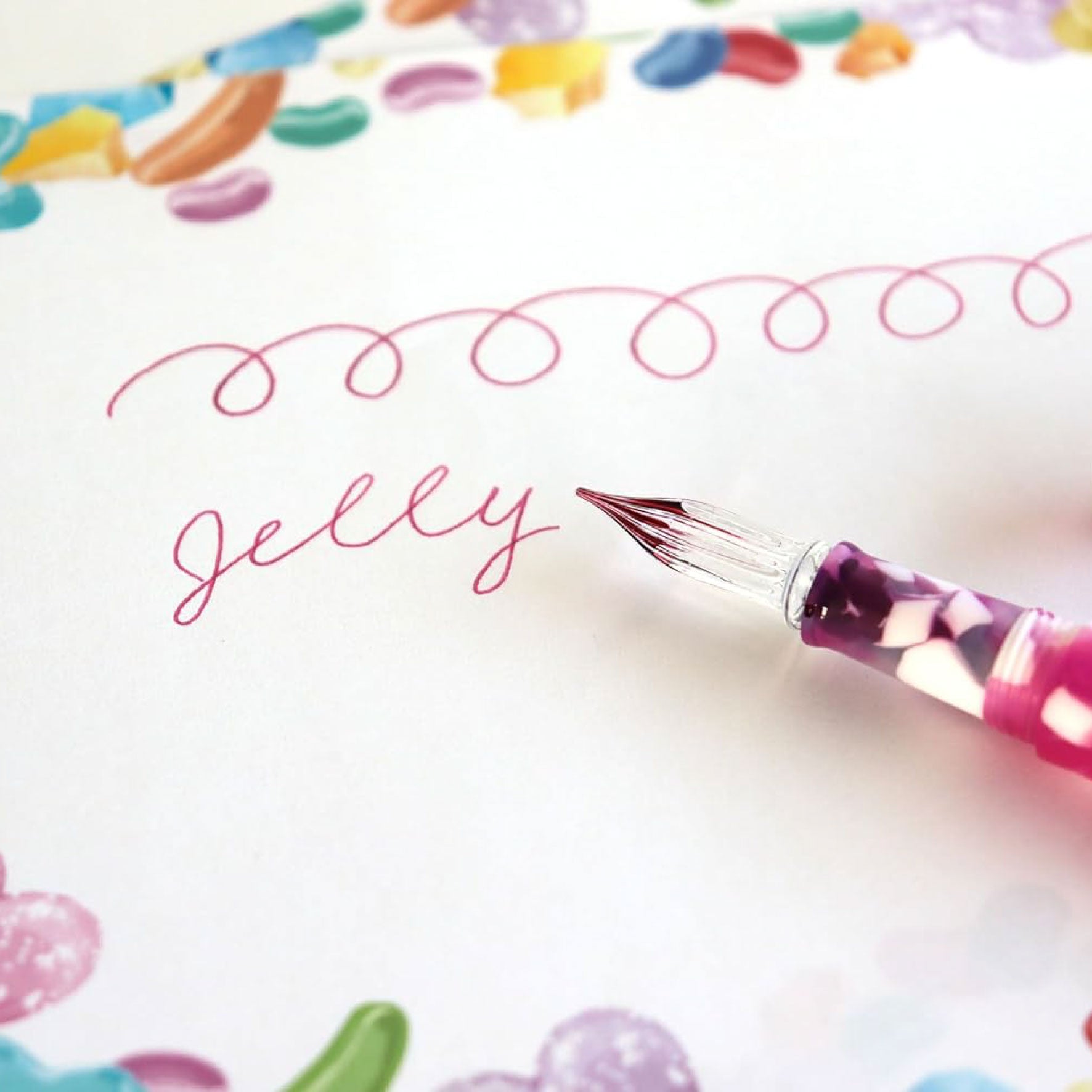 Teranishi - Calligraphy Pen - Glass Nib - Jelly - Blue