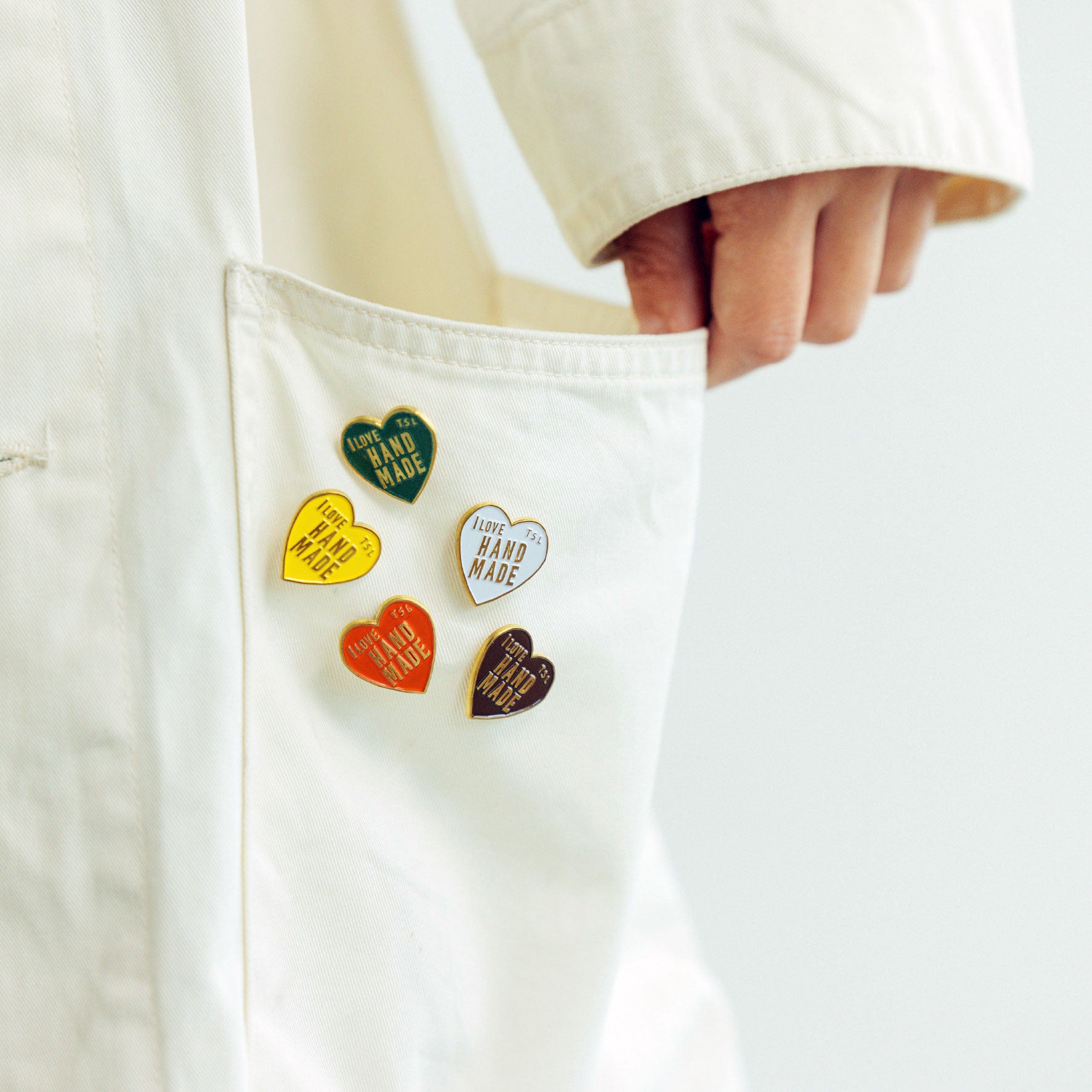 The Superior Labor - Pin - Heart Logo - Moss Green