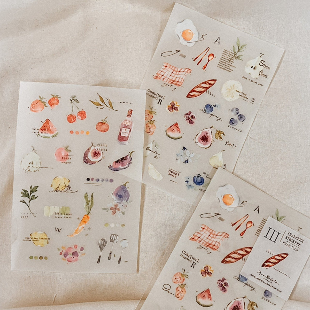 Meow Illustration - Planner Sticker - Picnic Time