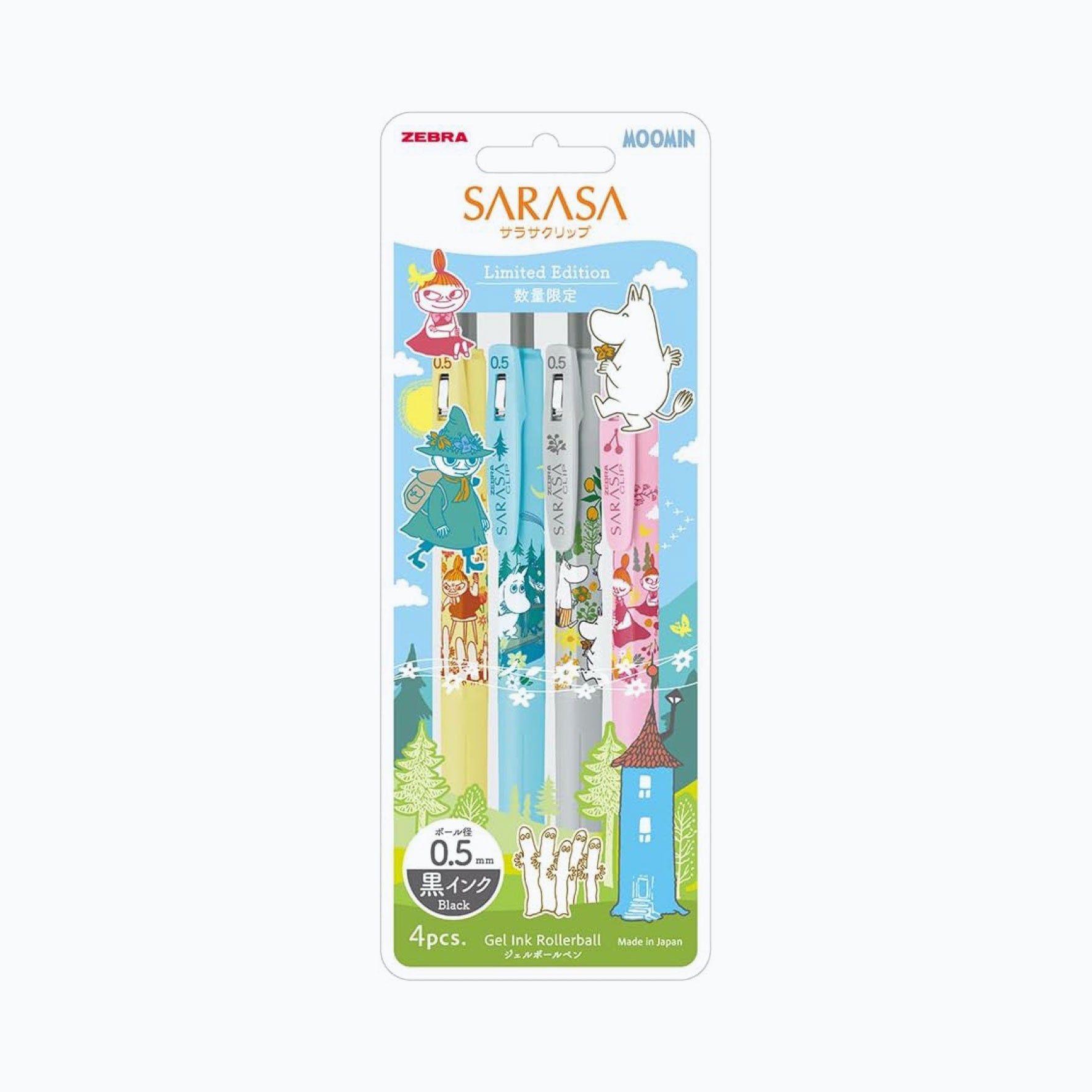 Zebra - Gel Pen Set - Sarasa Clip - 0.5mm - Moomin