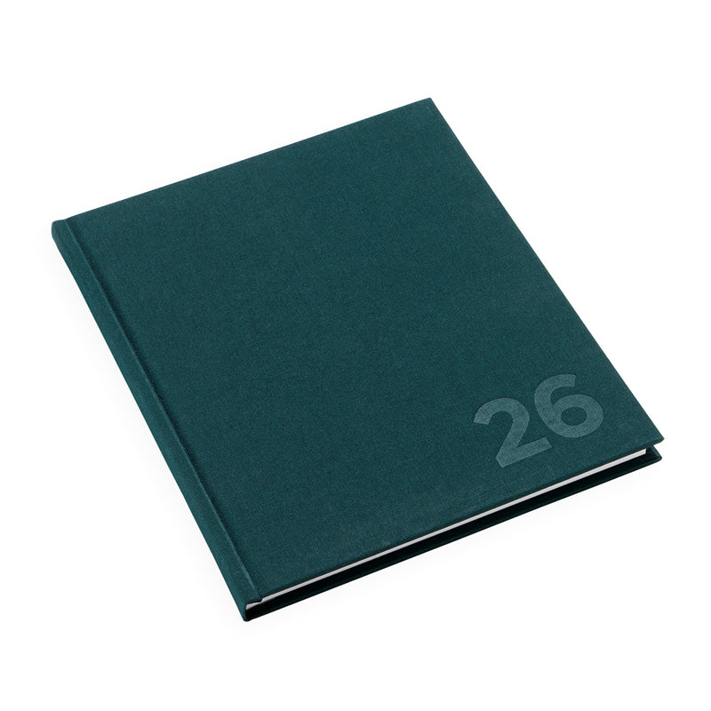 Bookbinders Design - 2026 Diary - Hardcover - Regular - Northern Light Green