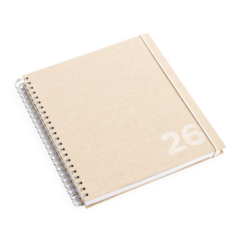 Bookbinders Design - 2026 Diary - Wire-O - Regular - Sandbrown