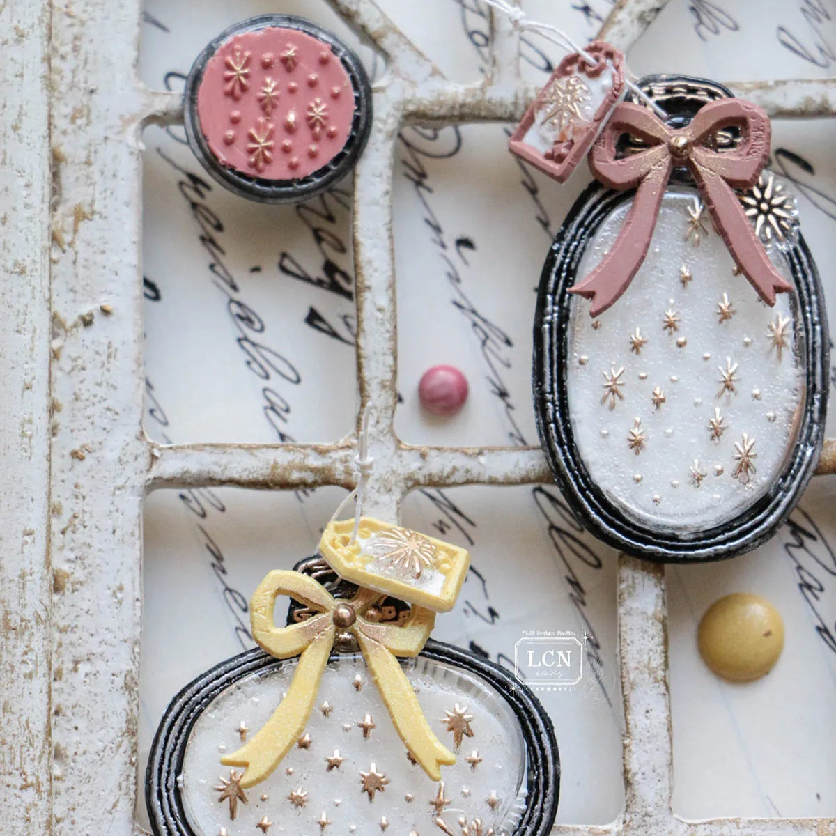 LCN Design Studio - Wax Seal Stamp Set - Oval Star (V)