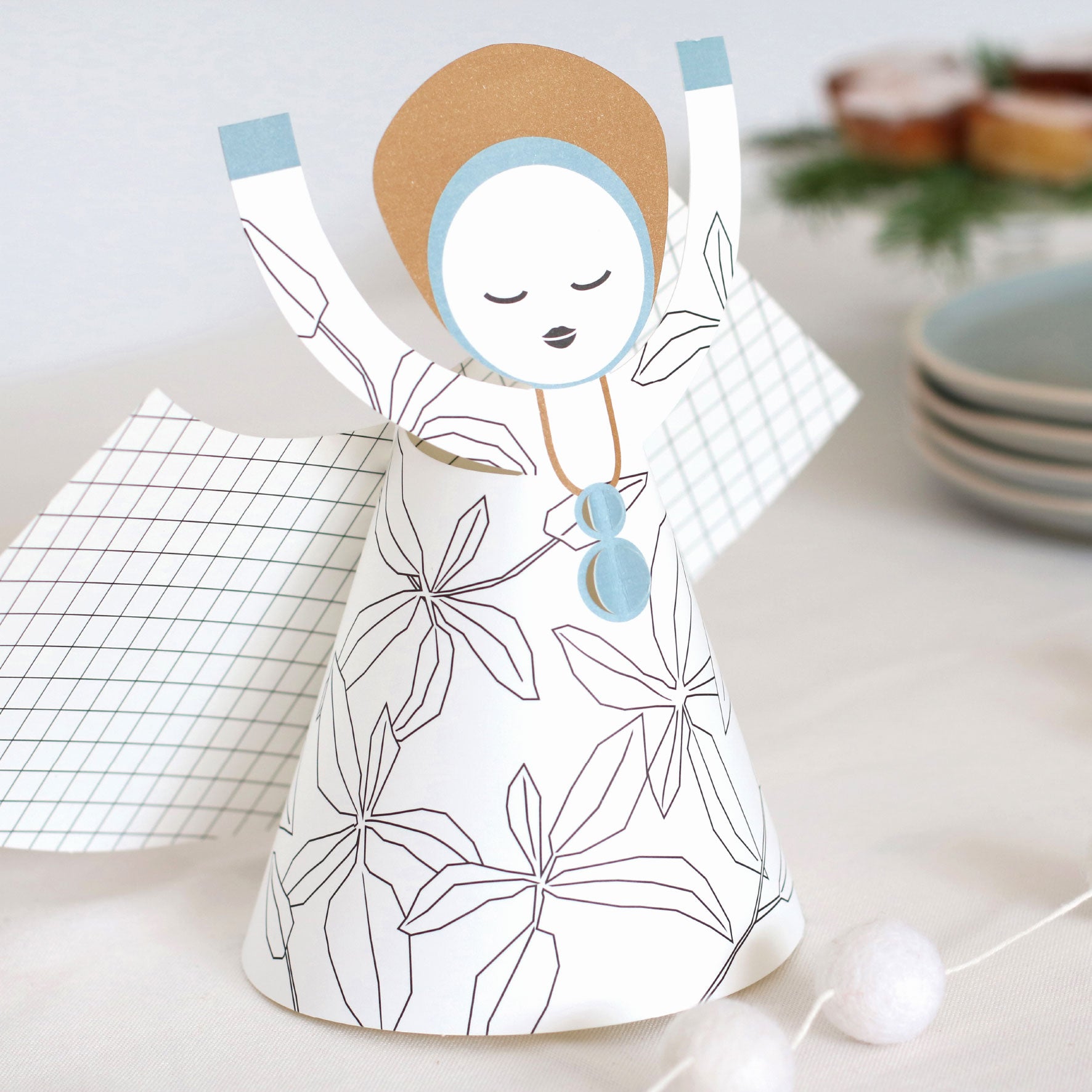Jurianne Matter - Ornament - Angel - Large - Leaves
