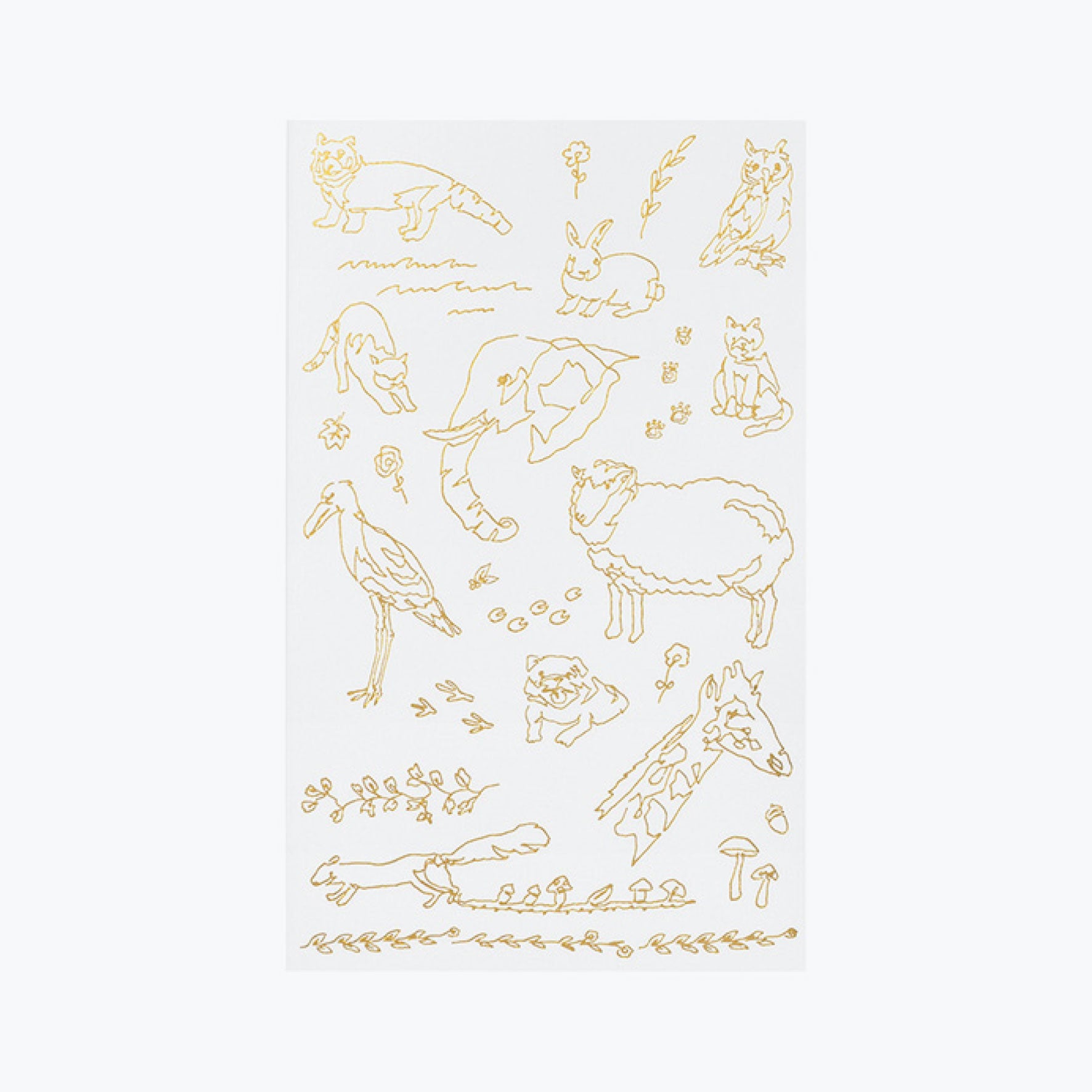 Midori - Planner Sticker - Foil Transfer - Animals <Outgoing>