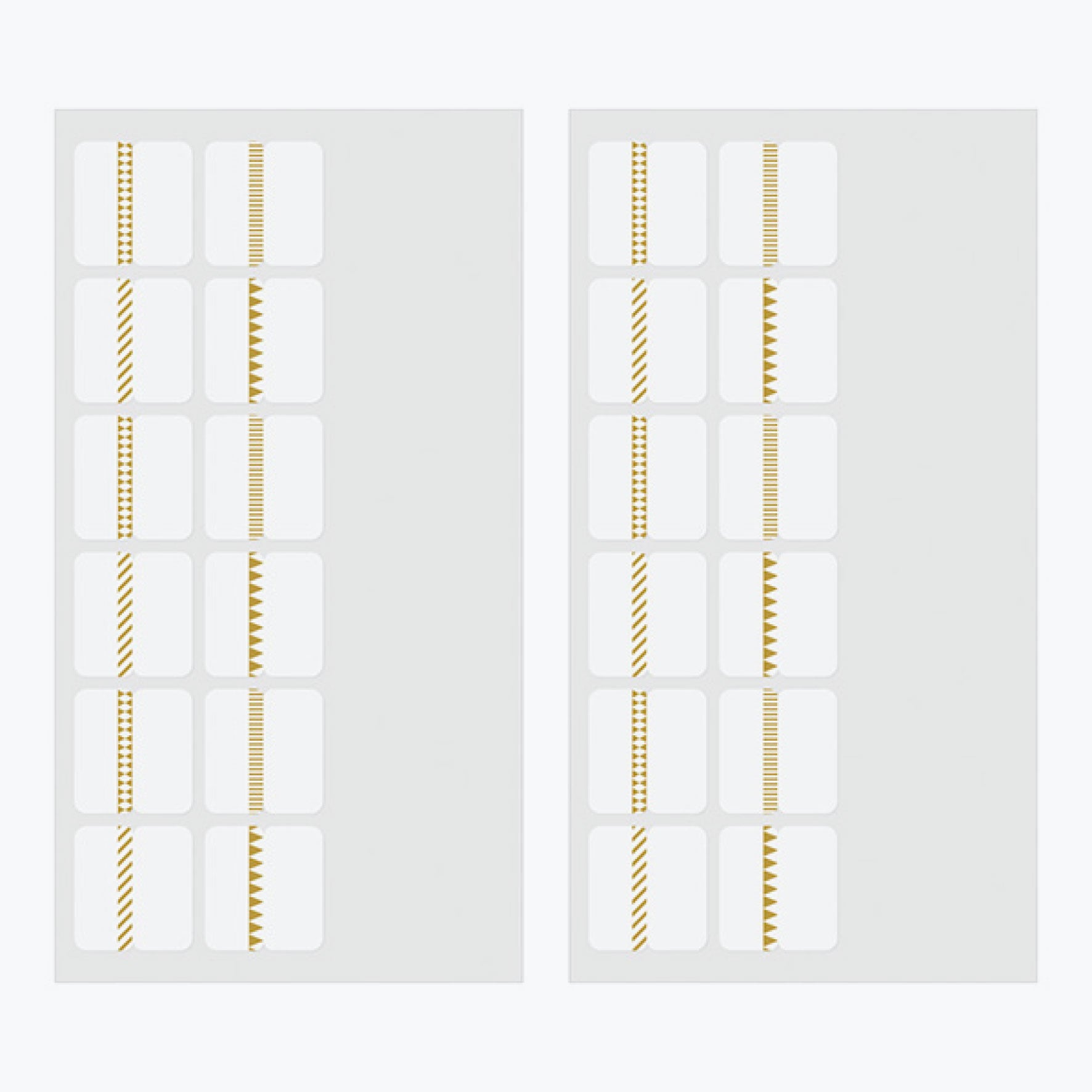 Midori - Planner Sticker - Index Labels - Pattern - Gold