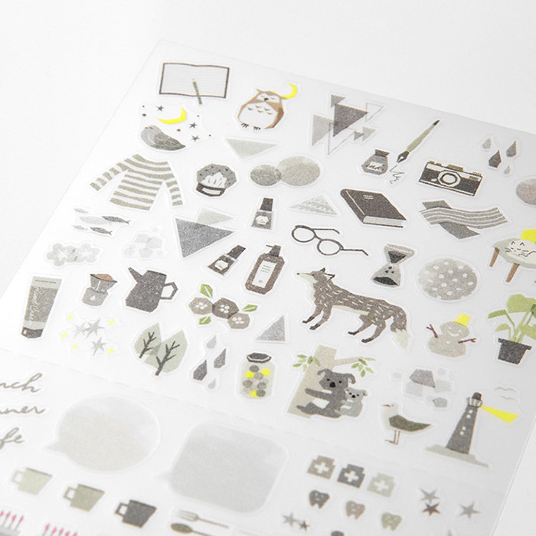 Midori - Planner Sticker - Seal Collection - Grey <Outgoing>