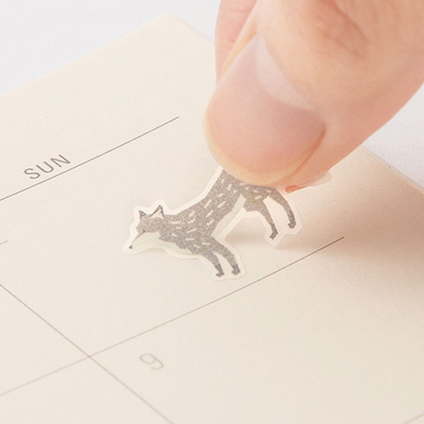Midori - Planner Sticker - Seal Collection - Grey <Outgoing>