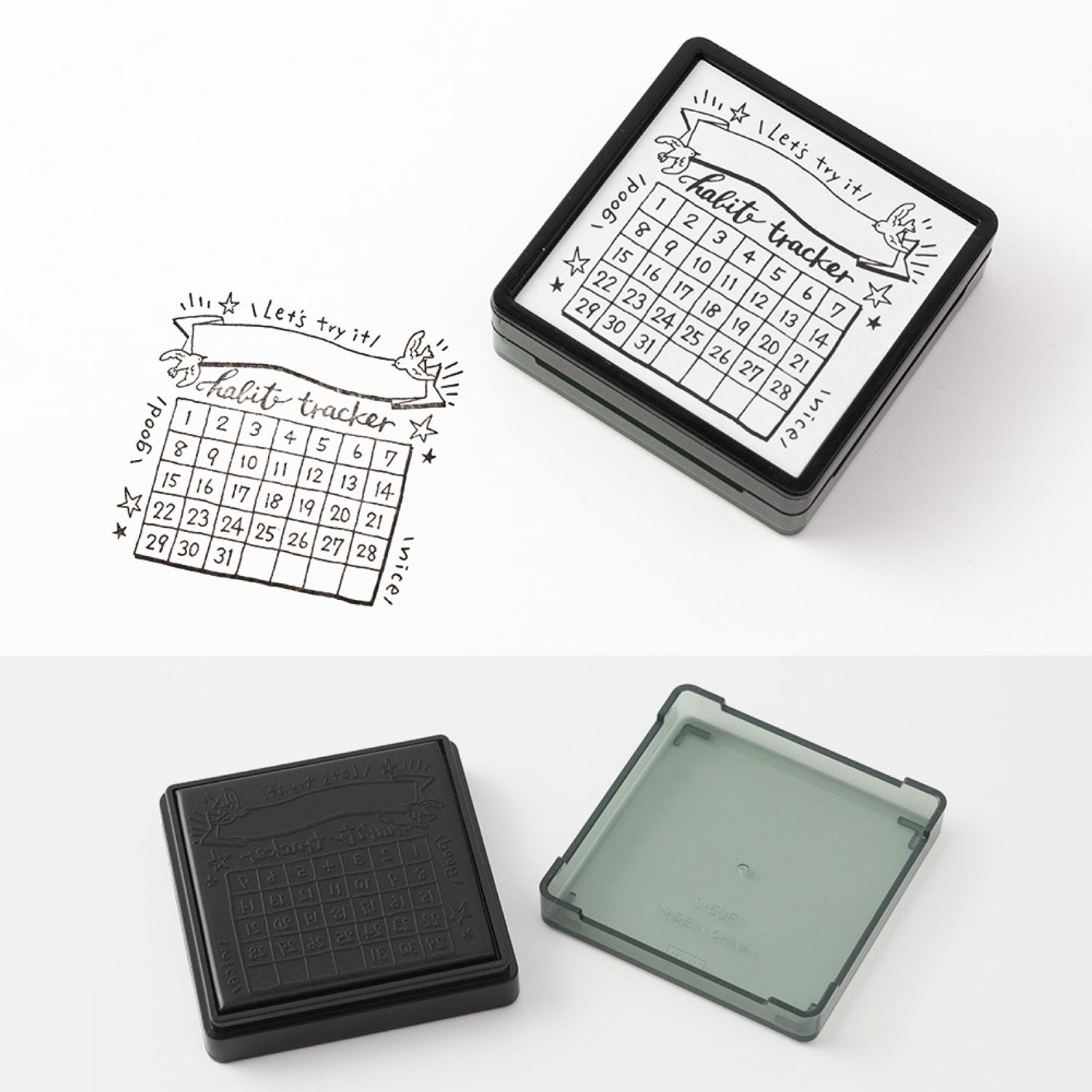 Midori - Stamp - Self-Inking - Habit Tracker