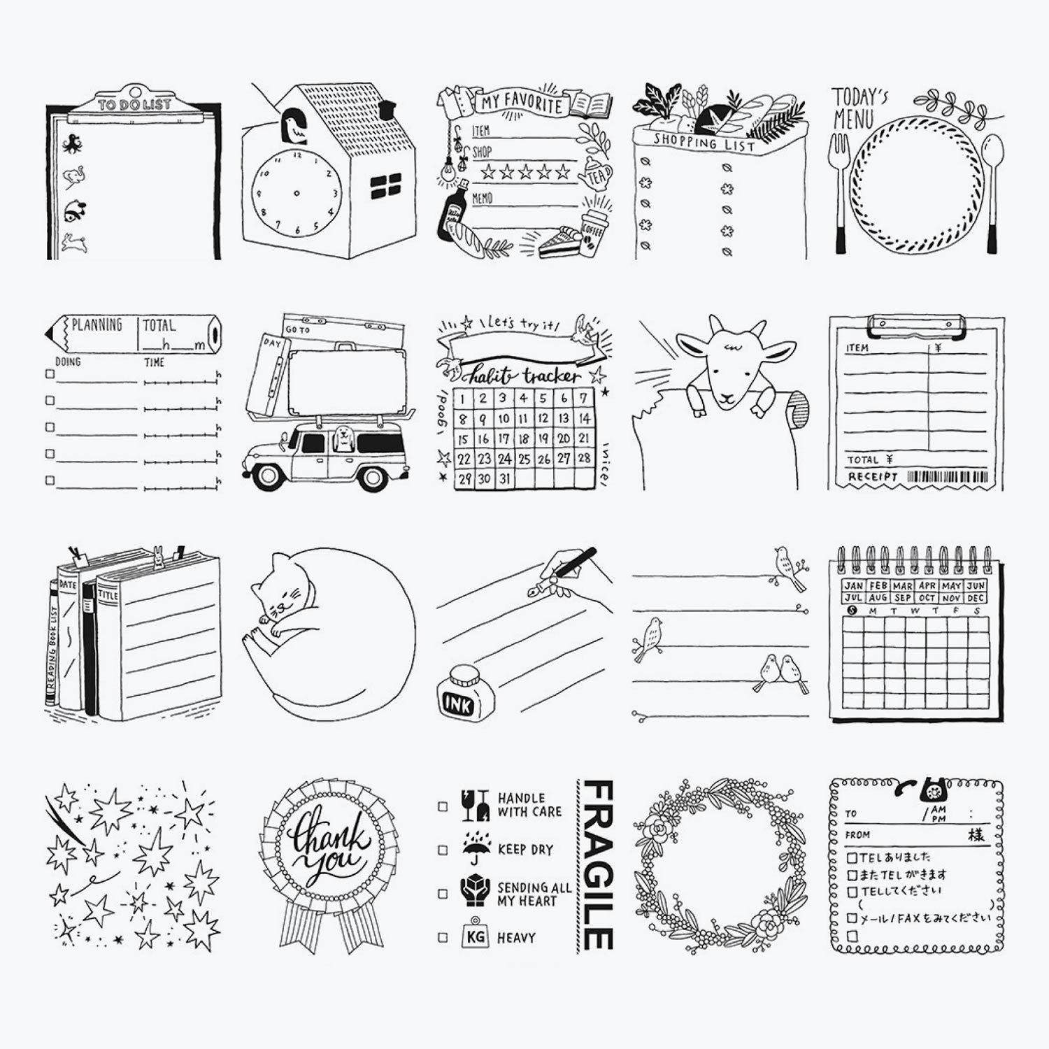 Midori - Stamp - Self-Inking - To Do List