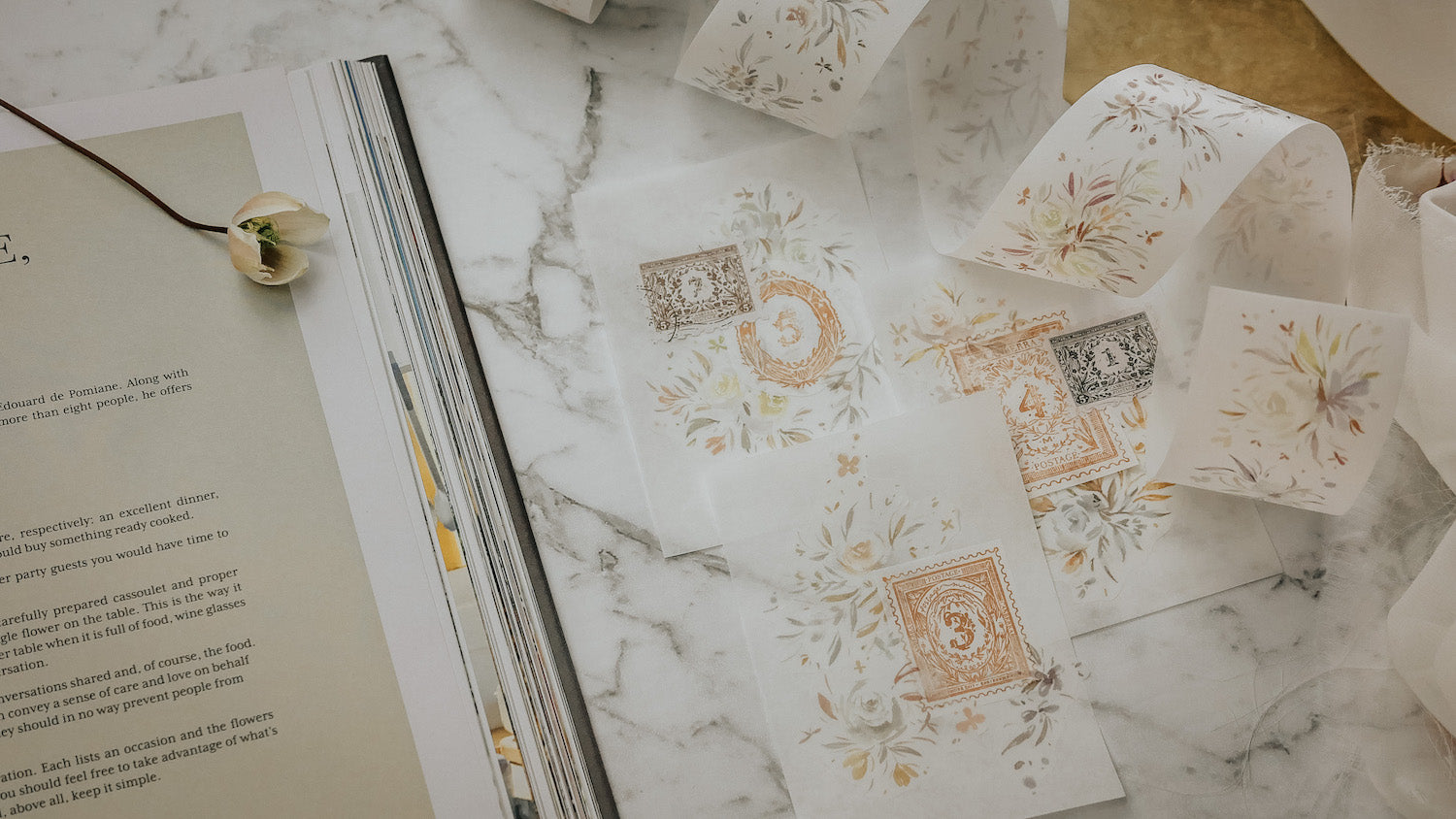 Meow Illustration - Washi Tape - Vintage Soul