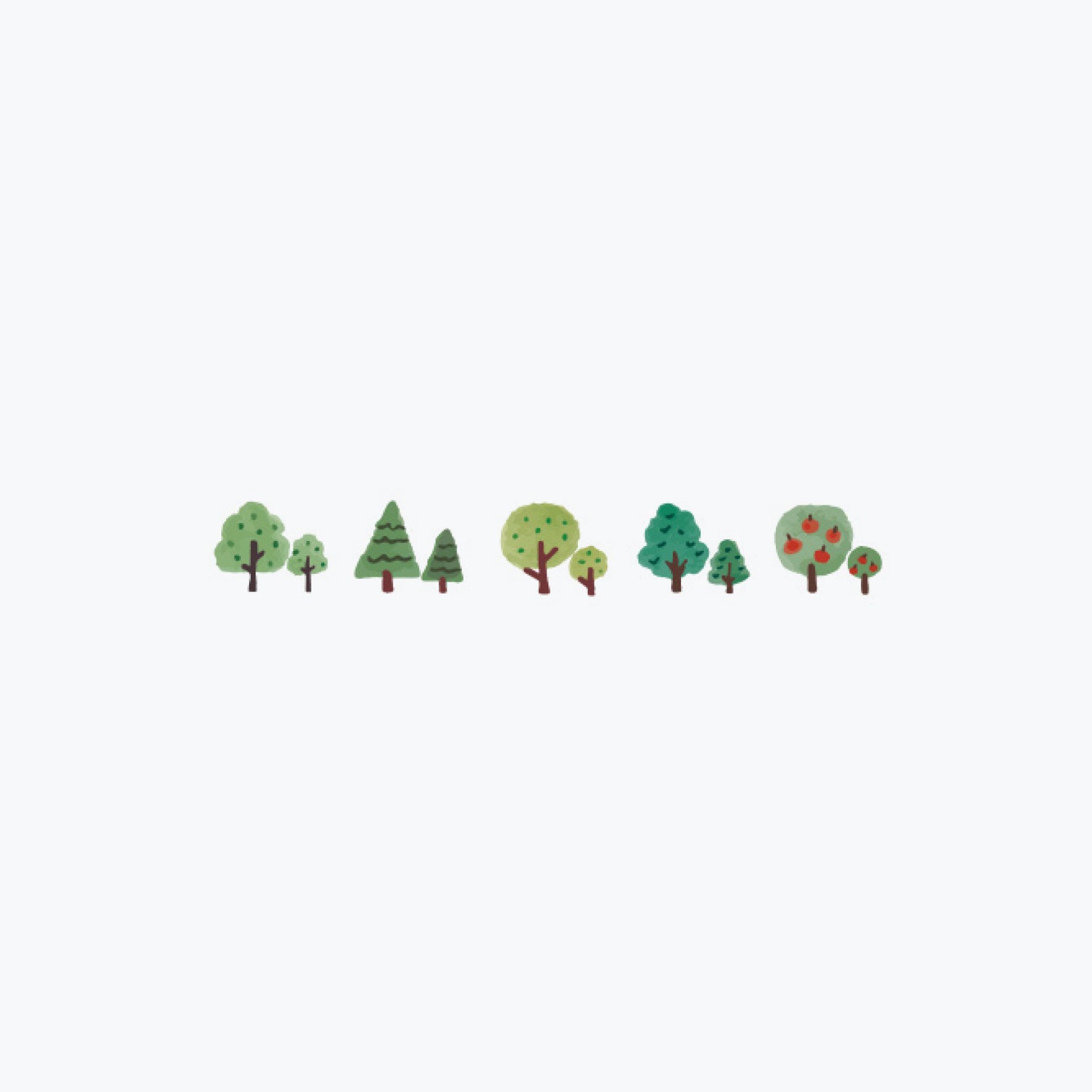 Plus - Washi Tape - Deco Rush 2022 - 6mm - Forest <Outgoing>