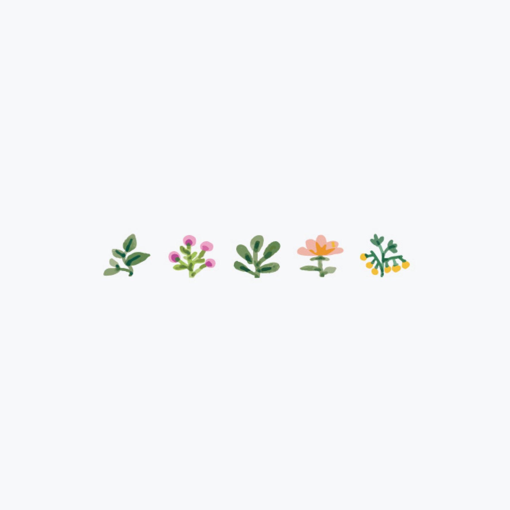 Plus - Washi Tape - Deco Rush 2022 - 6mm - Garden <Outgoing>