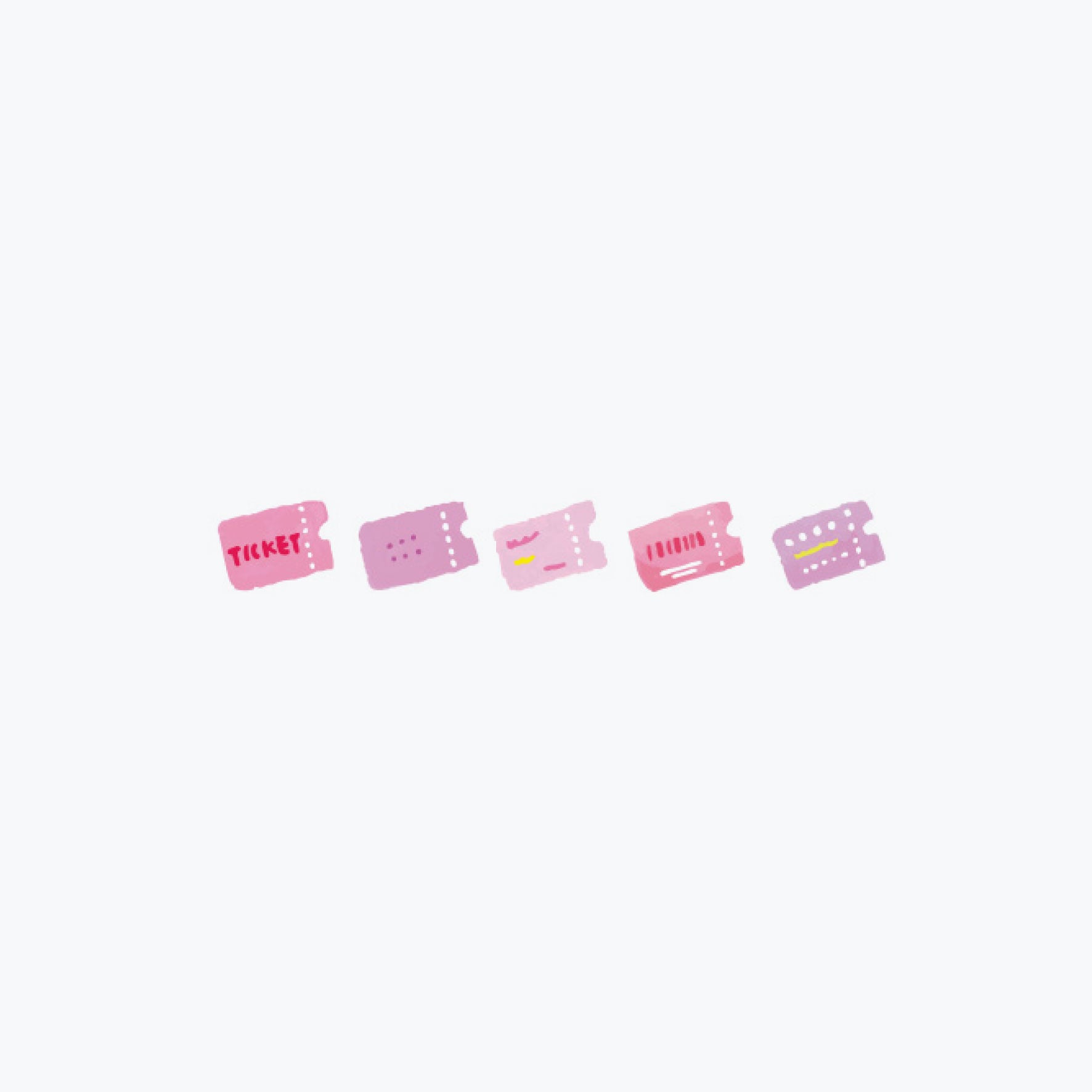 Plus - Washi Tape - Deco Rush 2022 - 6mm - Tickets <Outgoing>