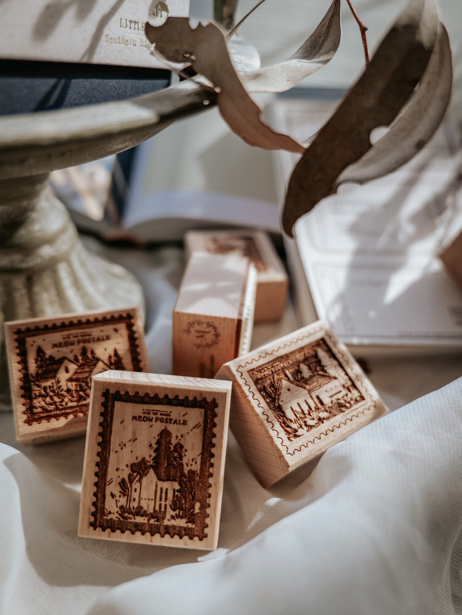 Meow Illustration - Stamp - Little Houses
