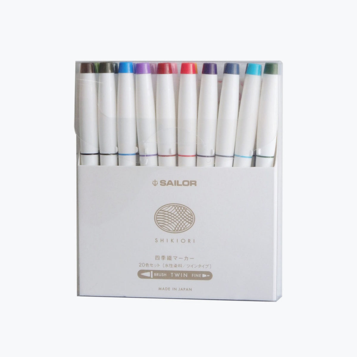 Set of 20 Sailor Shikiori Four Seasons brush pens in a box