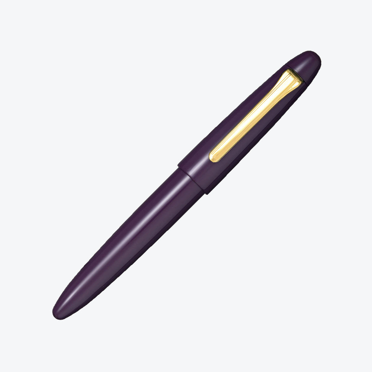Sailor 1911 King of Pens Urushi Kaga fountain pen in deep lilac colour, capped