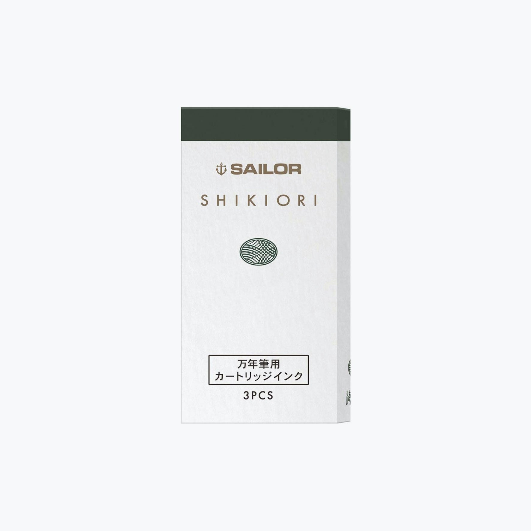 Sailor Shikiori Sube-rakashi green-black fountain pen ink cartridge in a box
