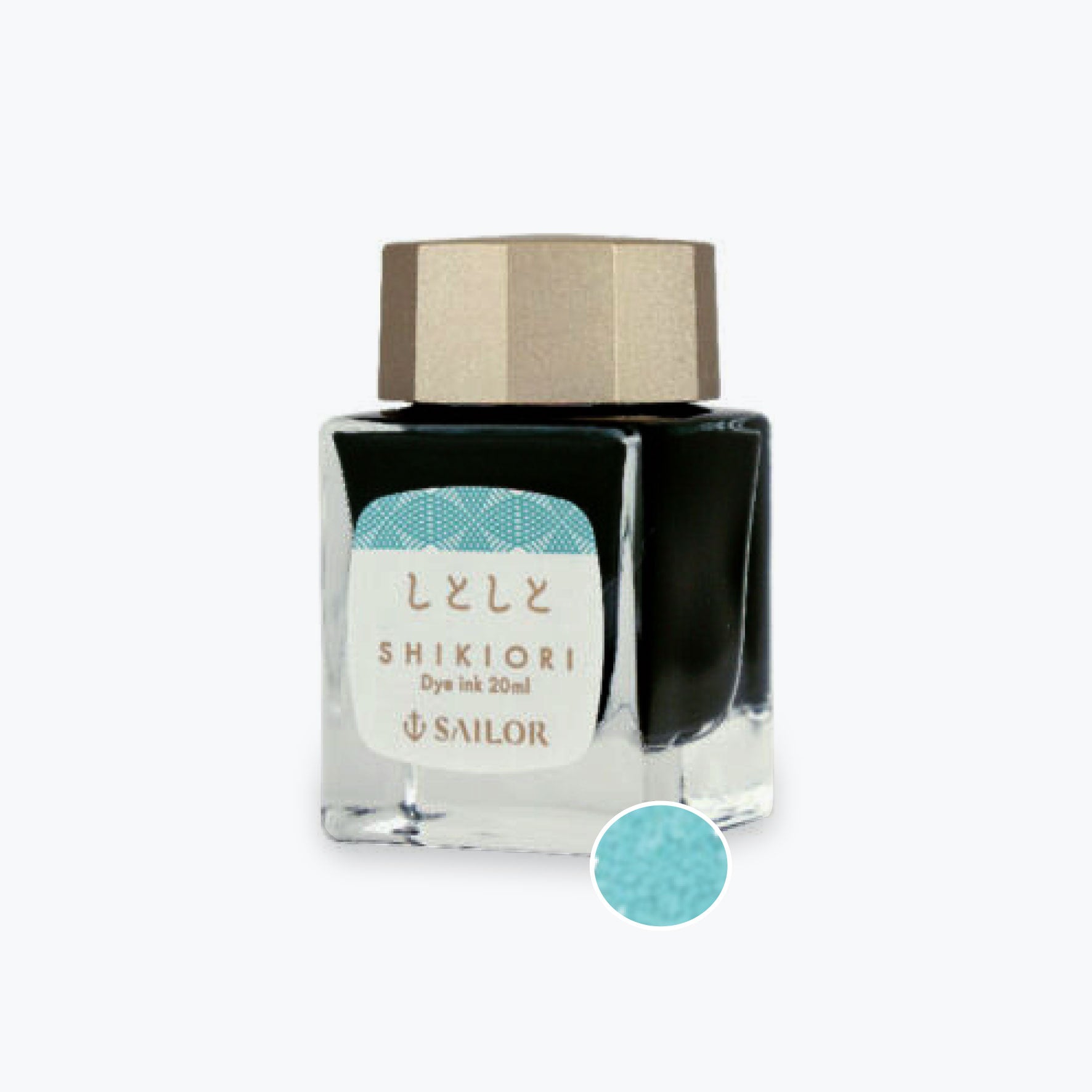 Sailor Shikiori - Shitoshito (Spring Rain) Fountain Pen Ink in a glass bottle