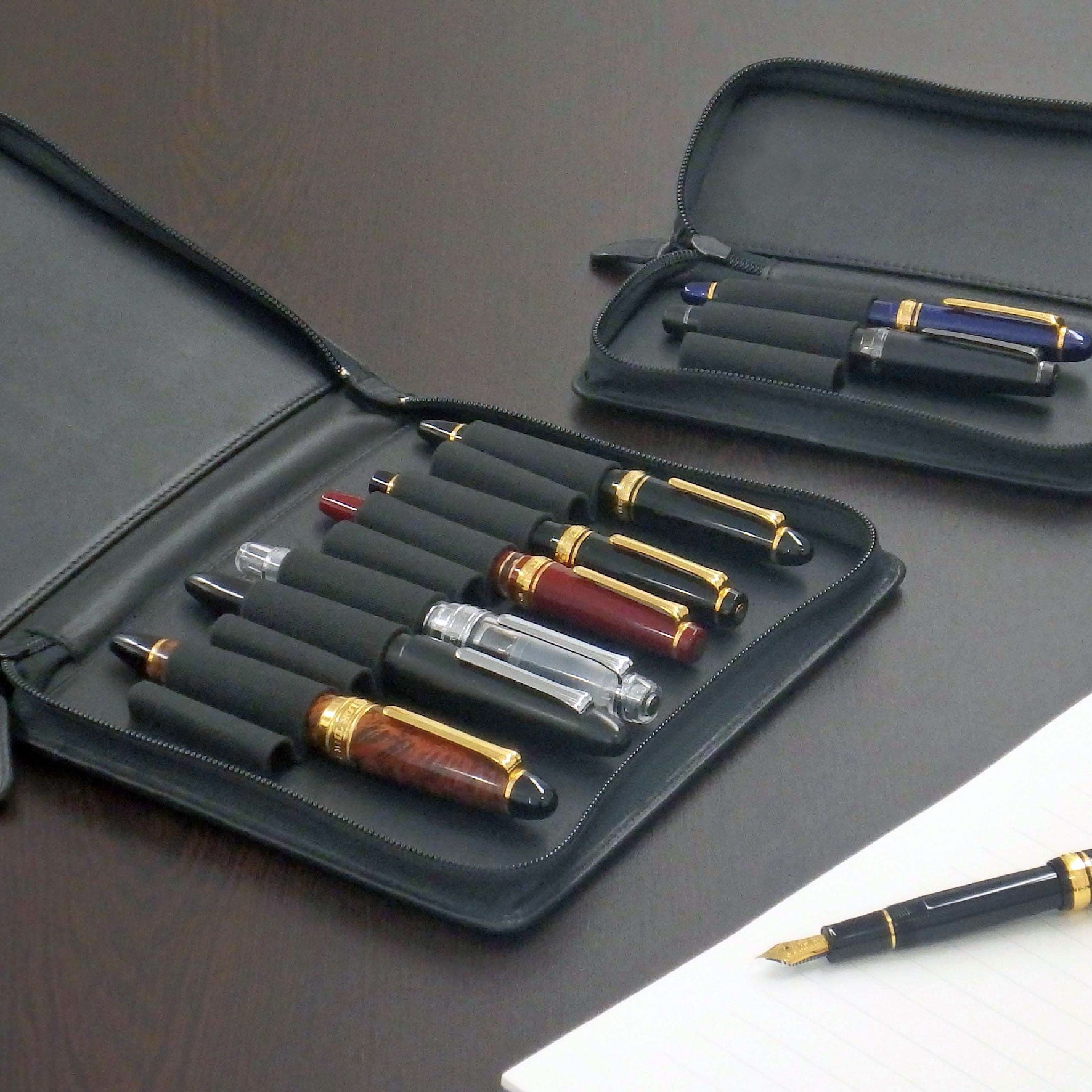 Sailor - Pen Case - Leather - 10 Slot - Black <Outgoing>
