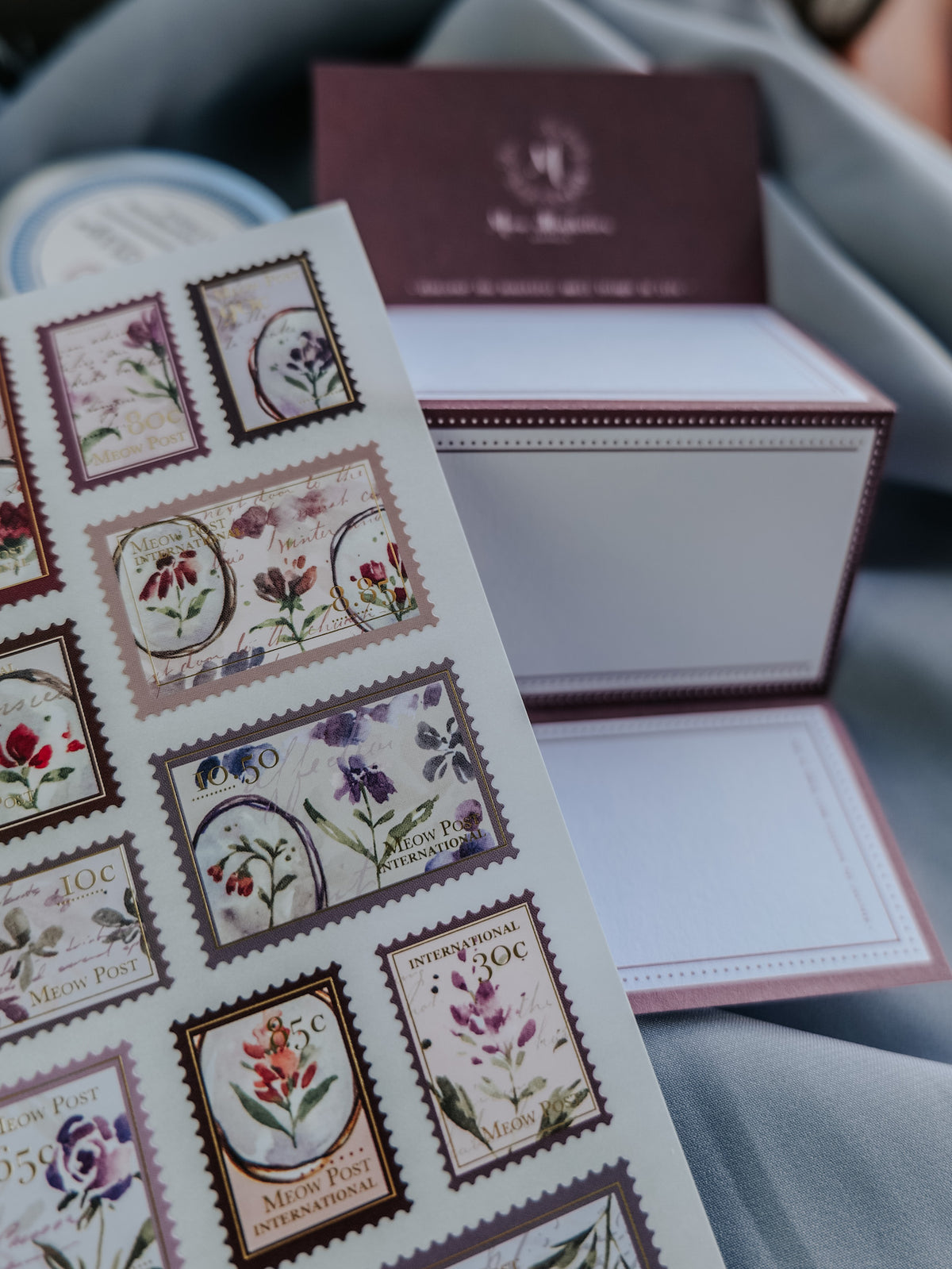 Meow Illustration - Planner Sticker - Pinot Noir