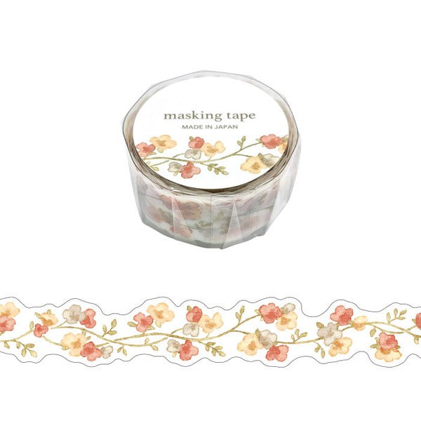 Mind Wave - Washi Tape - Orange Flowers (Die-Cut)