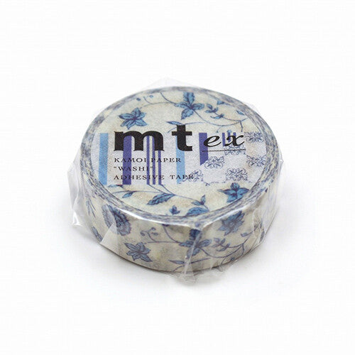 MT Masking Tape - Washi Tape - Flower Dark Blue
