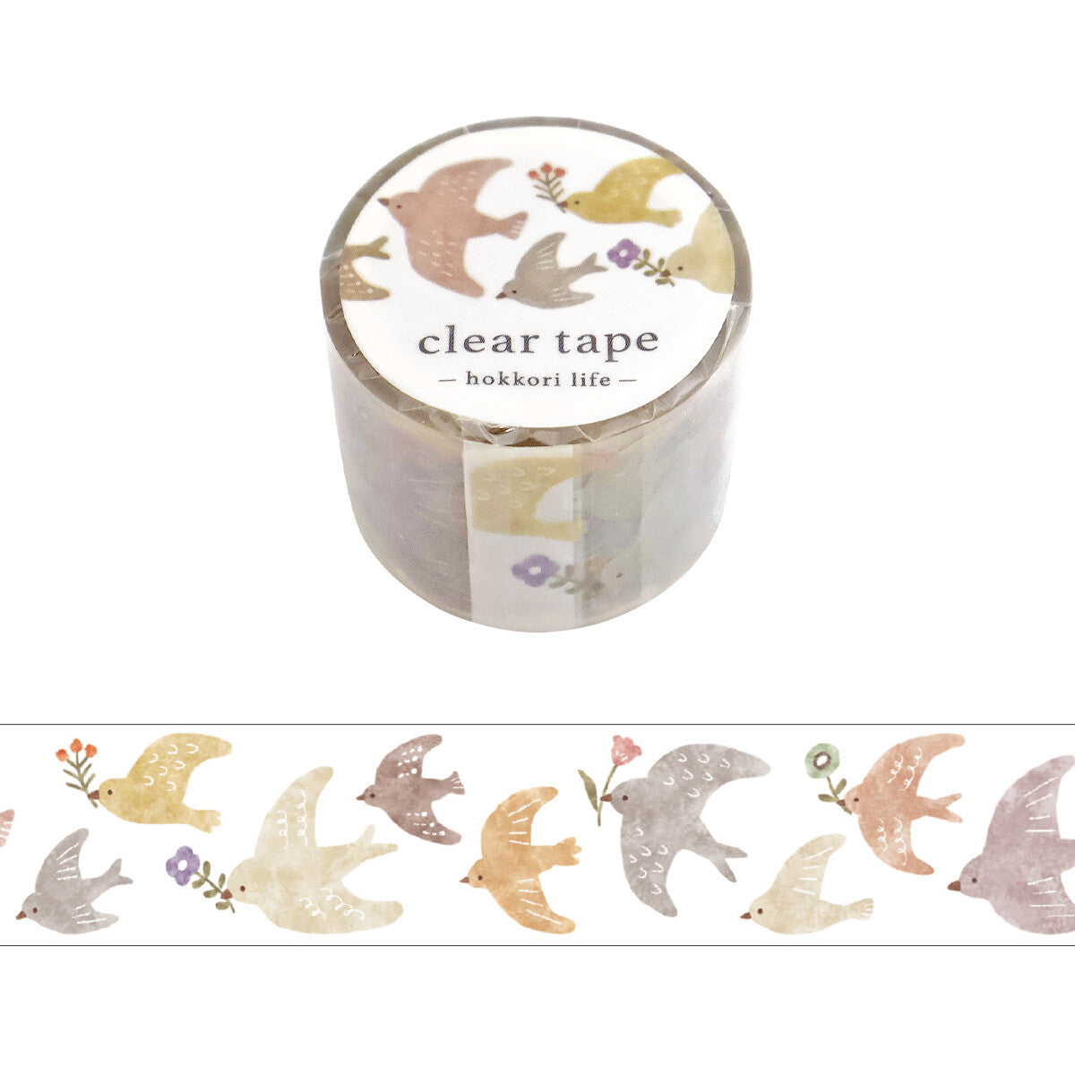 Mind Wave - Washi Tape - Hokkori Life - Bird (Matte PET)