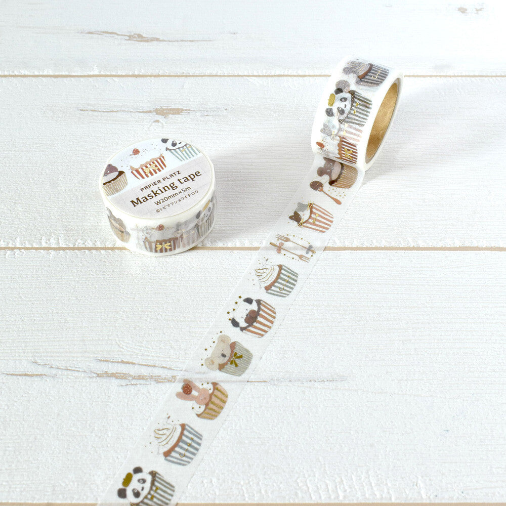 Papier Platz - Washi Tape - Gold Flake Infused - Cupcake