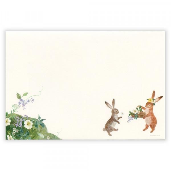 NB Japan - Letter Set - Ressa - Rabbit With Flowers