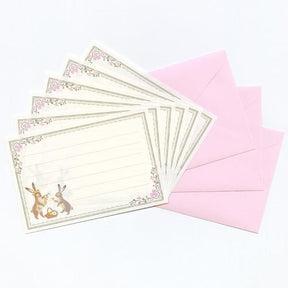 NB Japan - Letter Set - Ressa - Rabbit With Flowers (Mini)