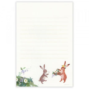 NB Japan - Letter Set - Ressa - Rabbit With Flowers