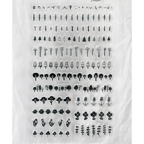LCN Design Studio - Stamp - Clear - Trees And Flowers