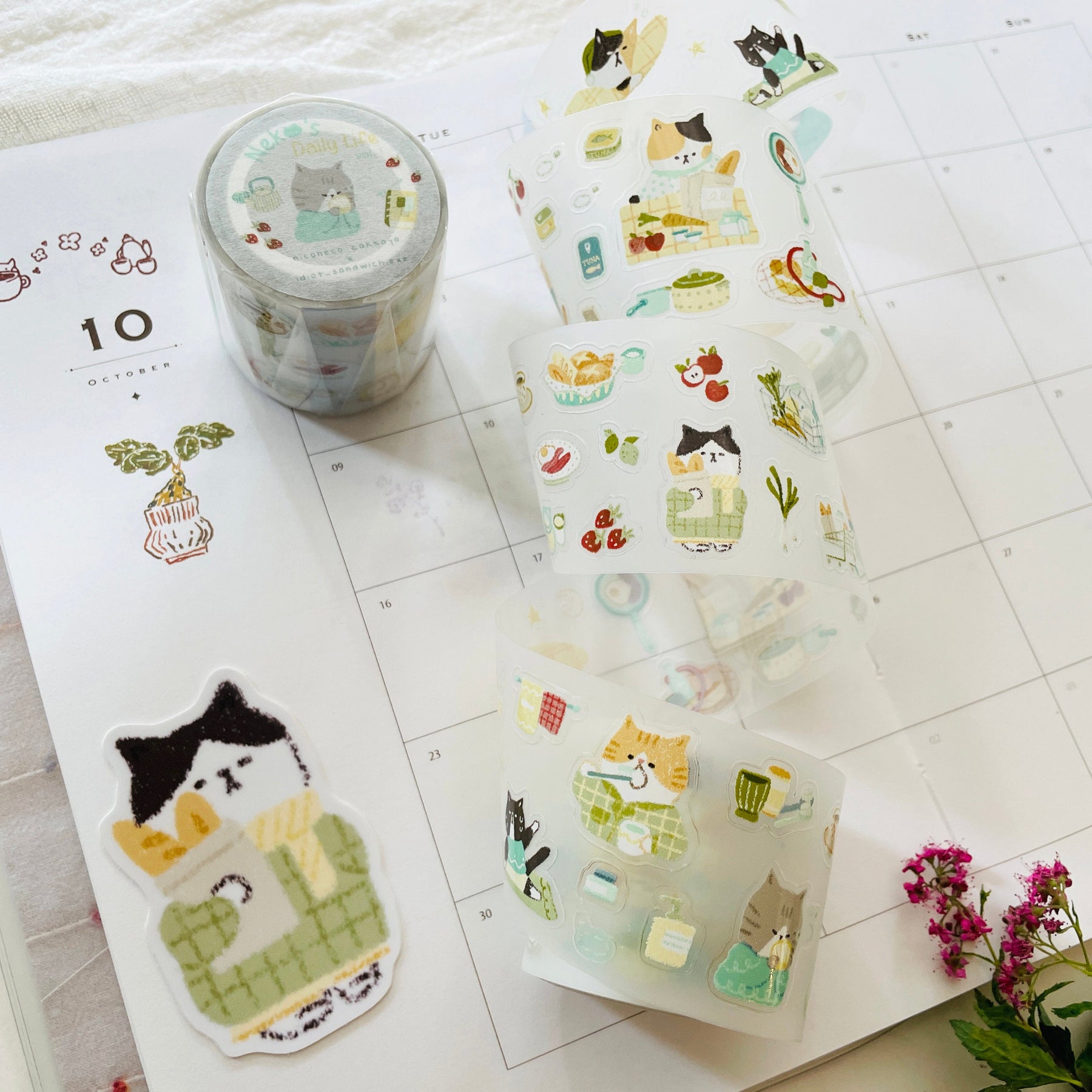 Niconeco Zakkaya - Washi Tape - Neko's Daily Life Vol.1 (PET)