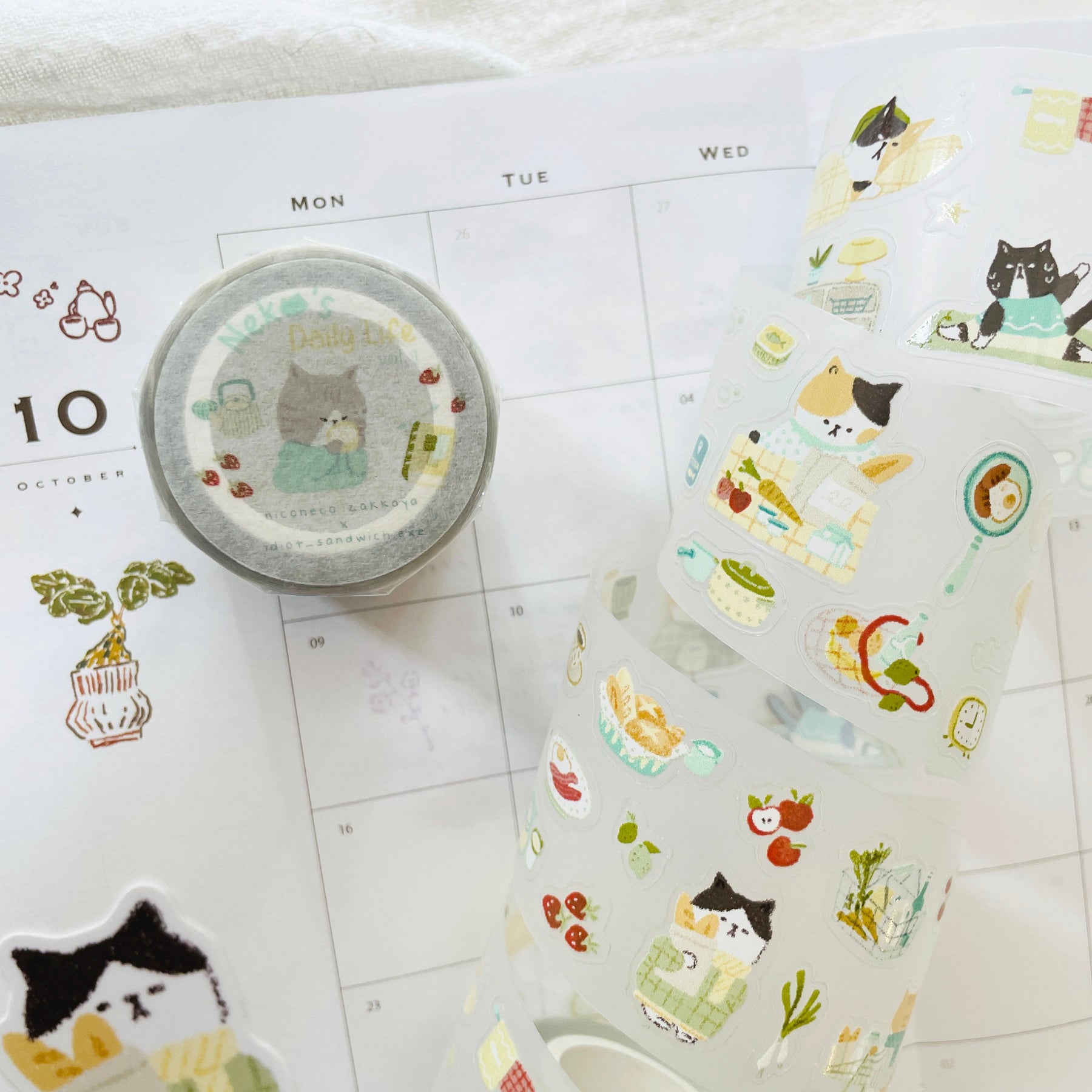 Niconeco Zakkaya - Washi Tape - Neko's Daily Life Vol.1 (PET)