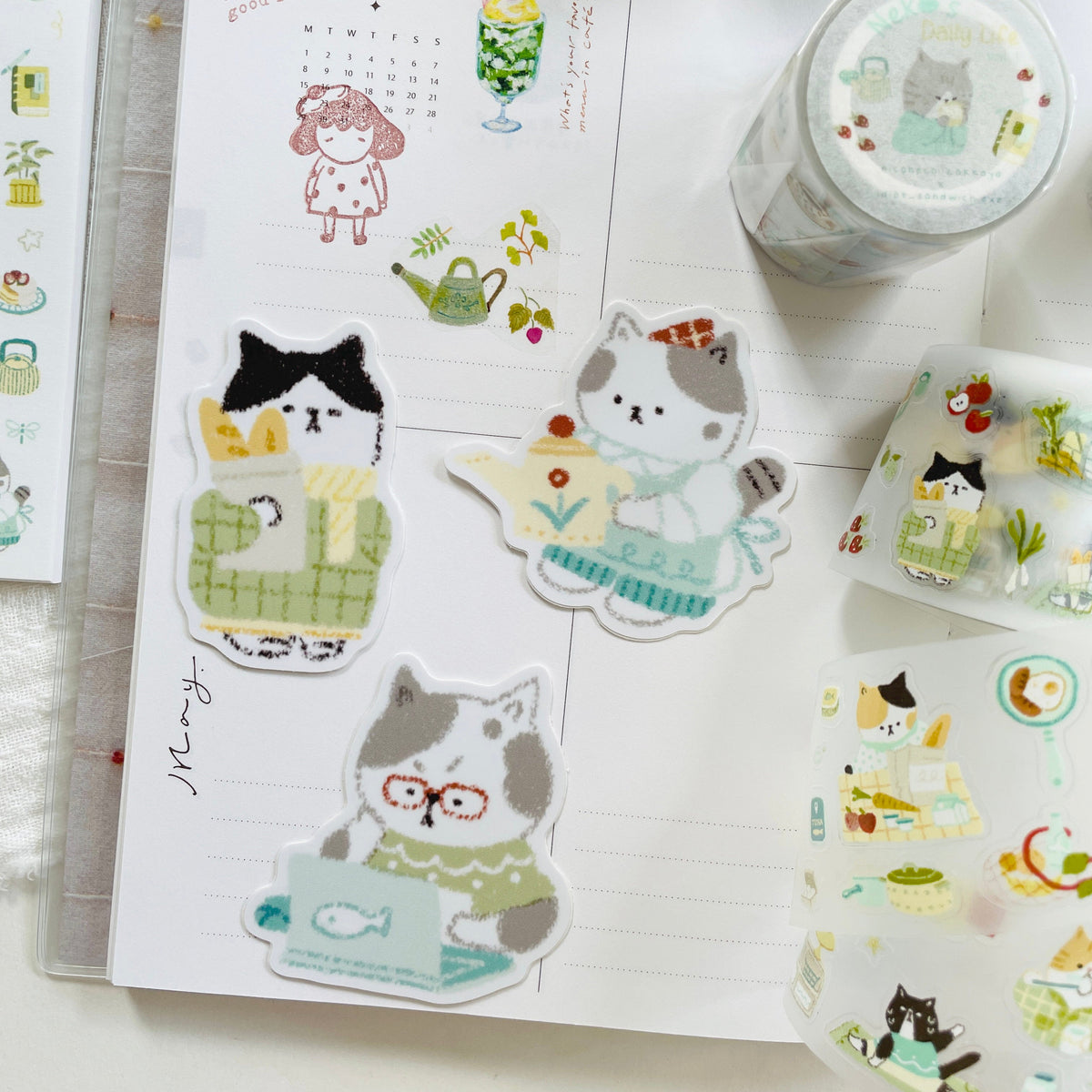 Niconeco Zakkaya - Planner Sticker - Neko's Daily Life (Vinyl)